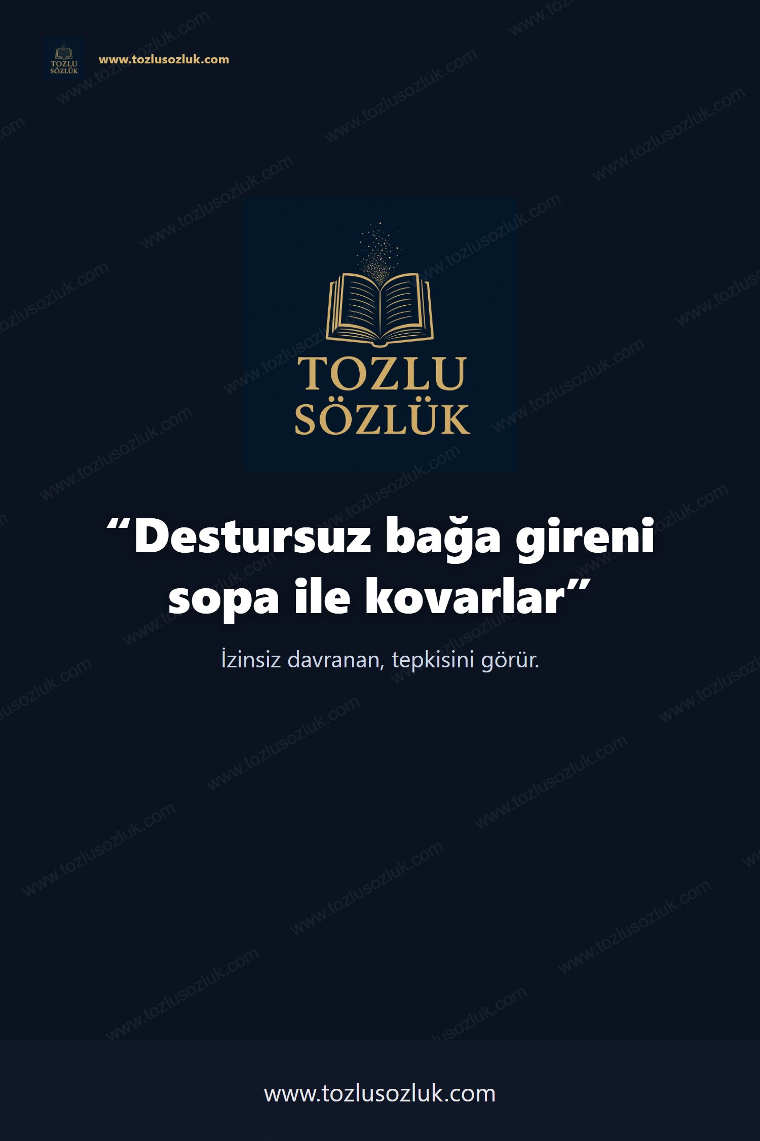 Destursuz bağa gireni sopa ile kovarlar Pinterest görseli