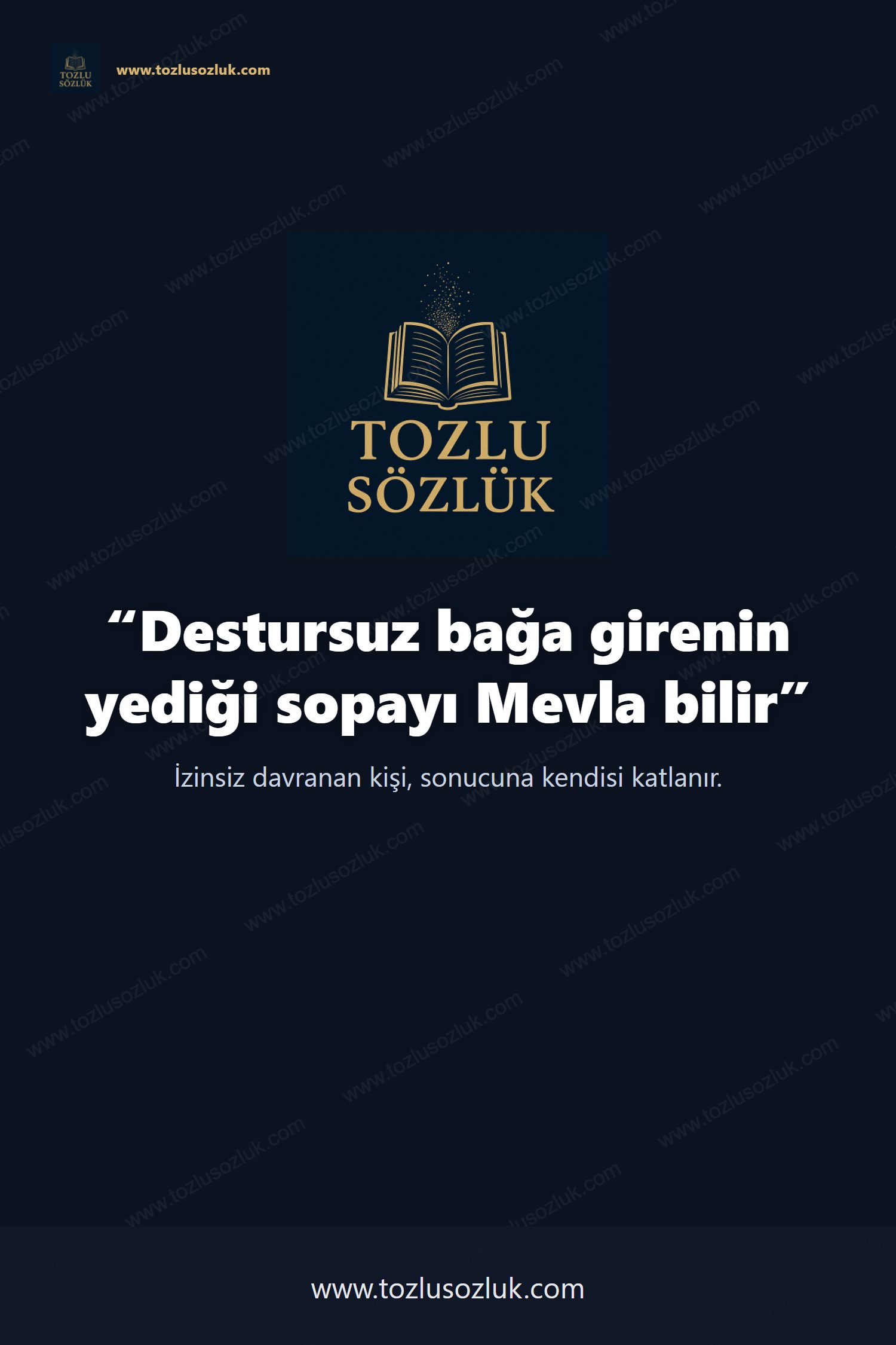 Destursuz bağa girenin yediği sopayı Mevla bilir Pinterest görseli