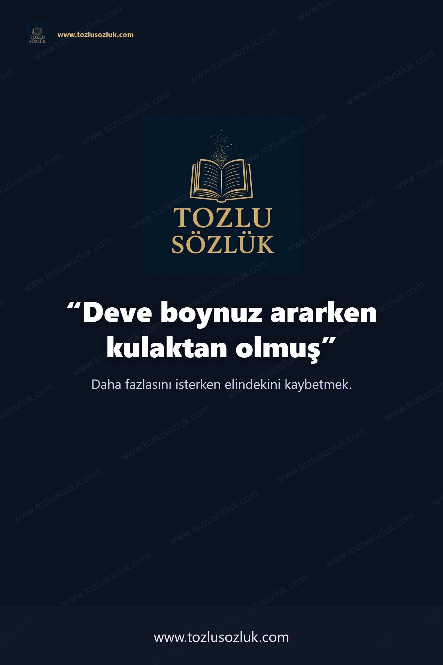 Deve boynuz ararken kulaktan olmuş Pinterest görseli