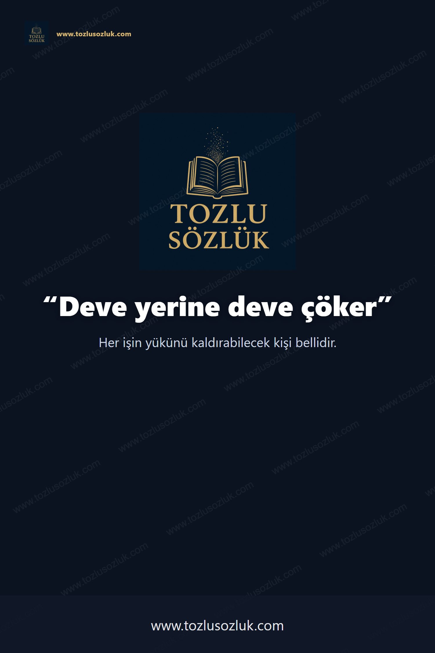 Deve yerine deve çöker Pinterest görseli