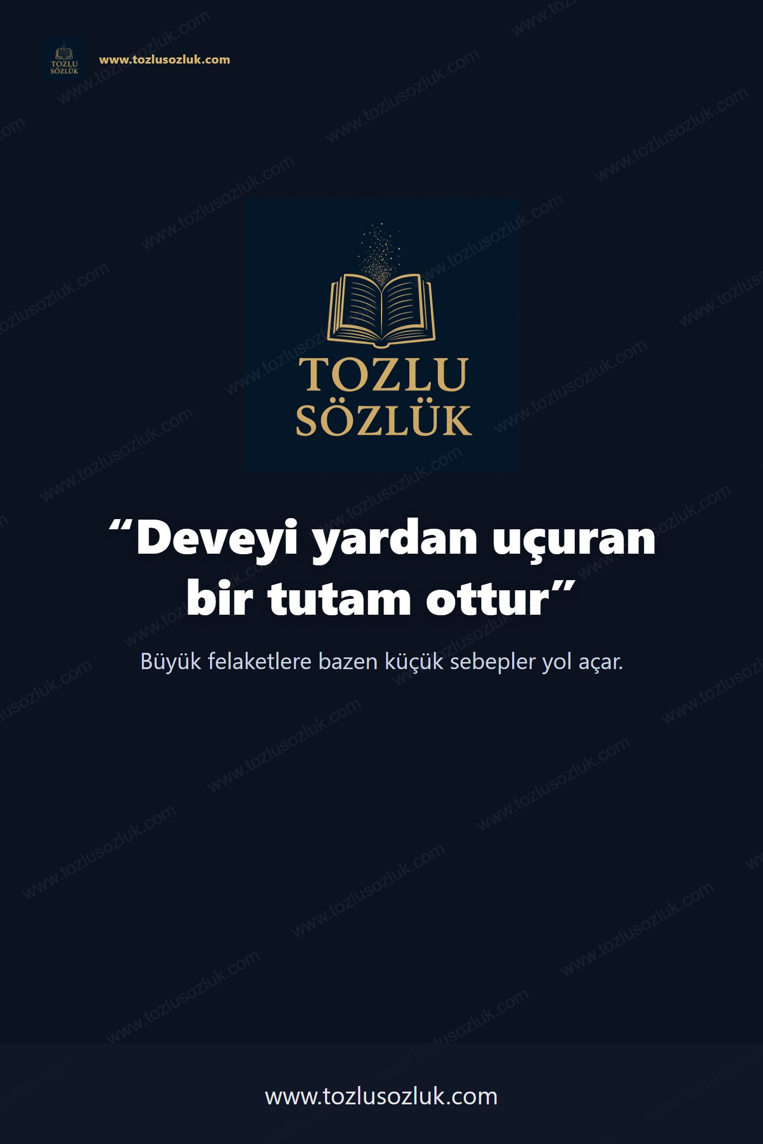 Deveyi yardan uçuran bir tutam ottur Pinterest görseli