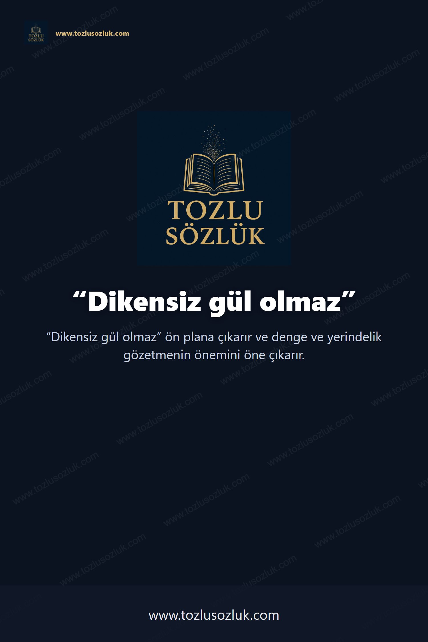 Dikensiz gül olmaz Pinterest görseli