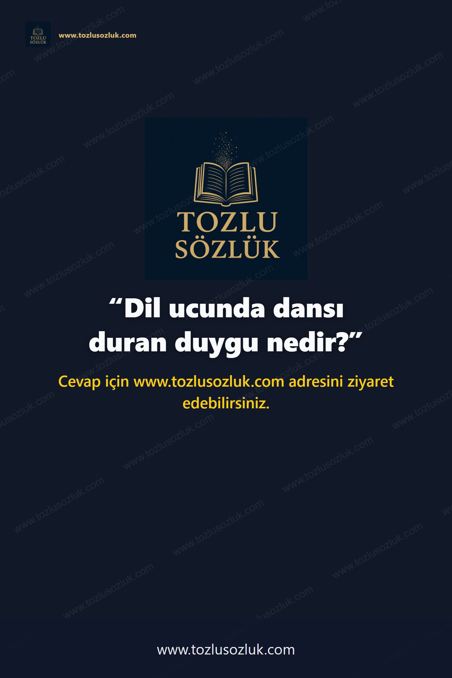 Dil ucunda dansı duran duygu nedir? Pinterest görseli