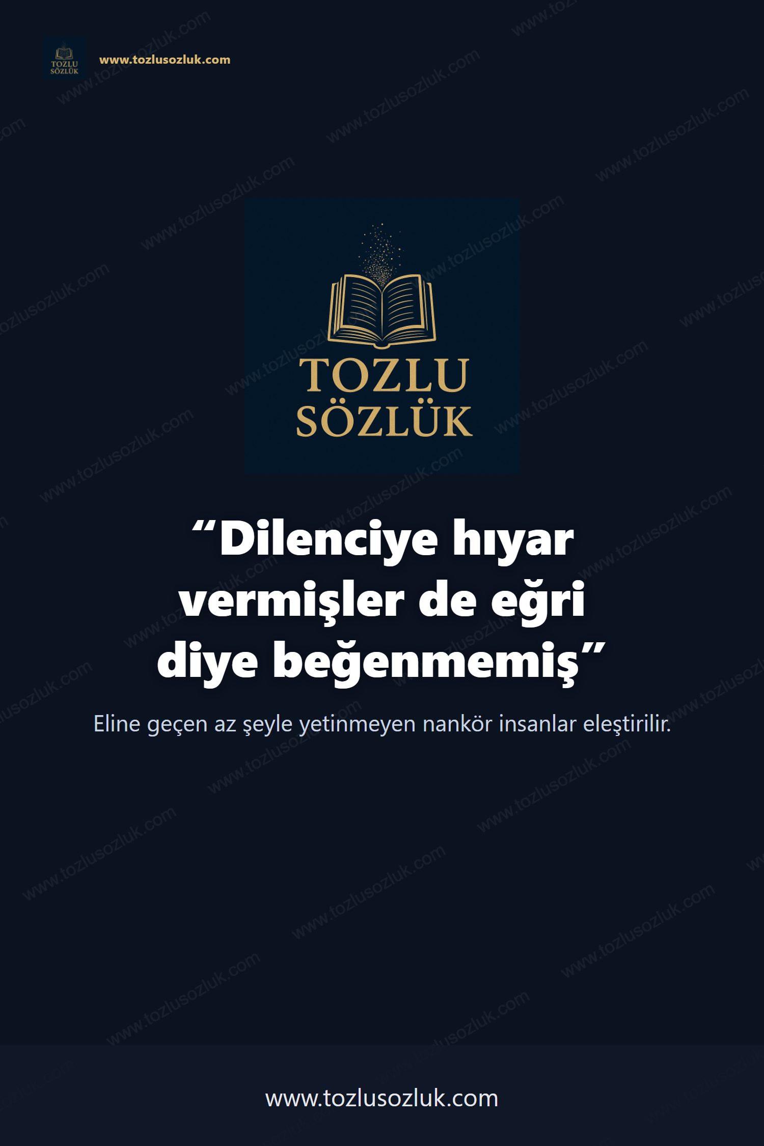 Dilenciye hıyar vermişler de eğri diye beğenmemiş Pinterest görseli