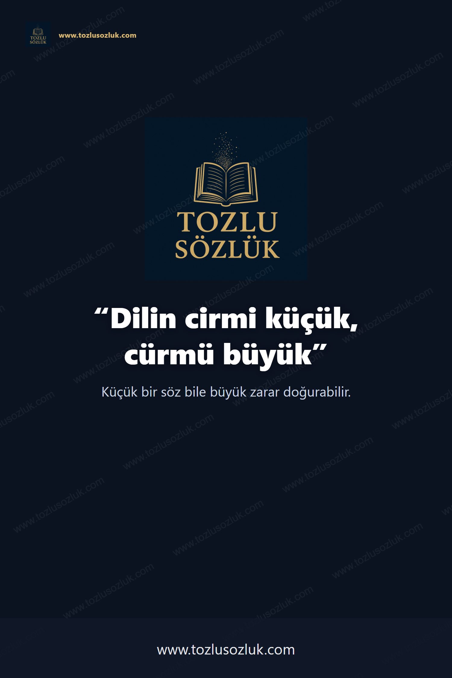 Dilin cirmi küçük, cürmü büyük Pinterest görseli