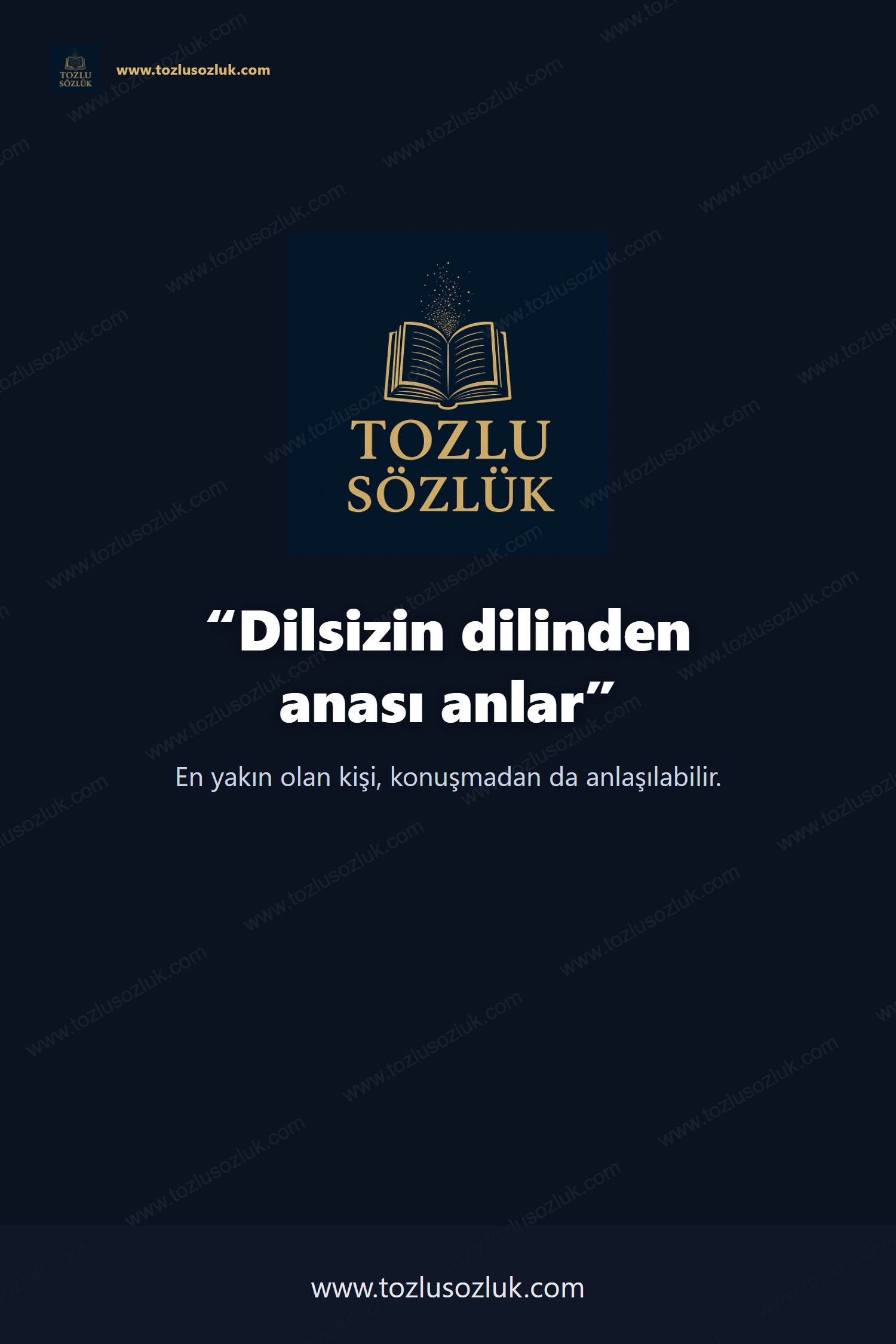 Dilsizin dilinden anası anlar Pinterest görseli