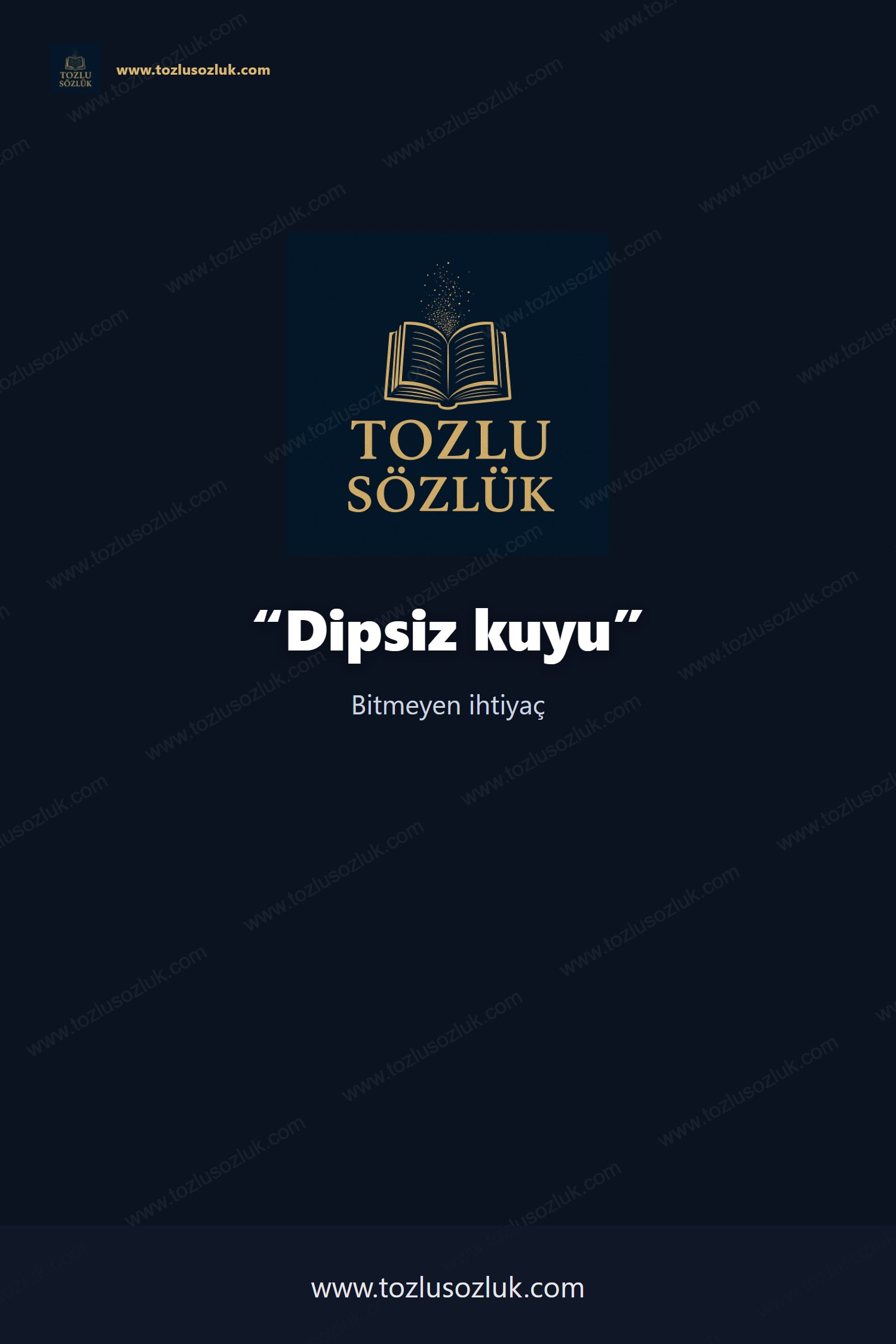 Dipsiz kuyu Pinterest görseli