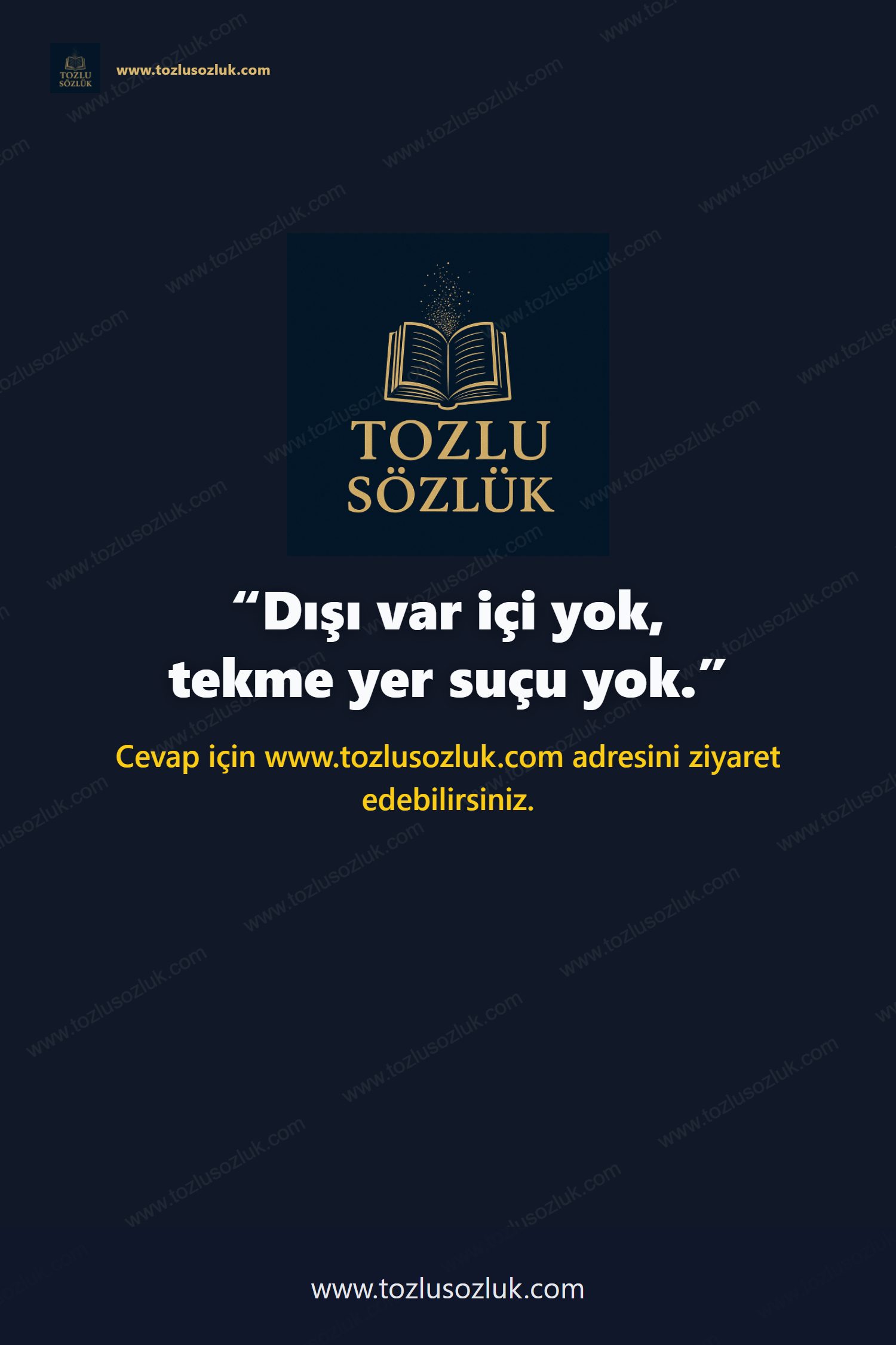 Dışı var içi yok, tekme yer suçu yok. Pinterest görseli