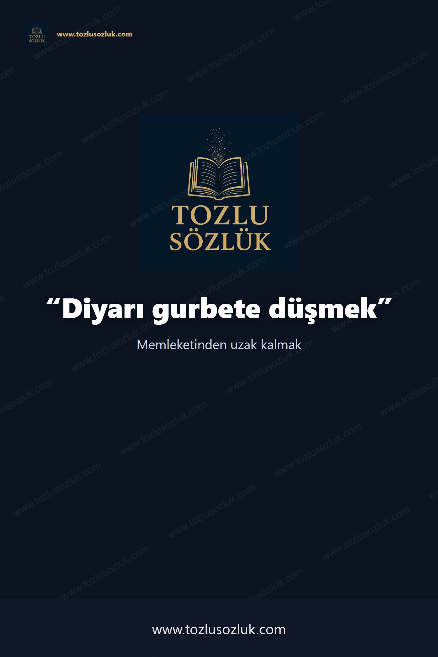 Diyarı gurbete düşmek Pinterest görseli