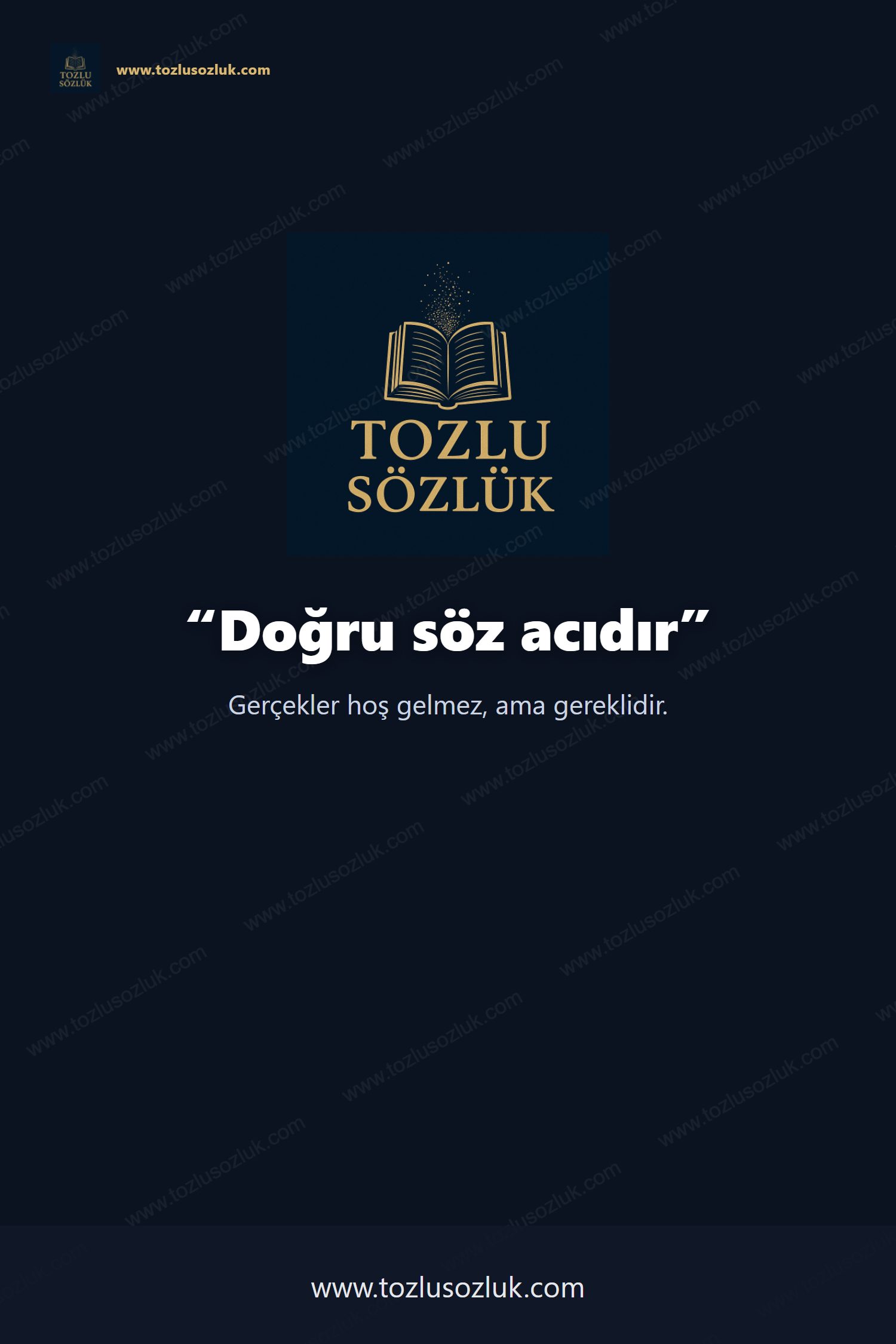 Doğru söz acıdır Pinterest görseli