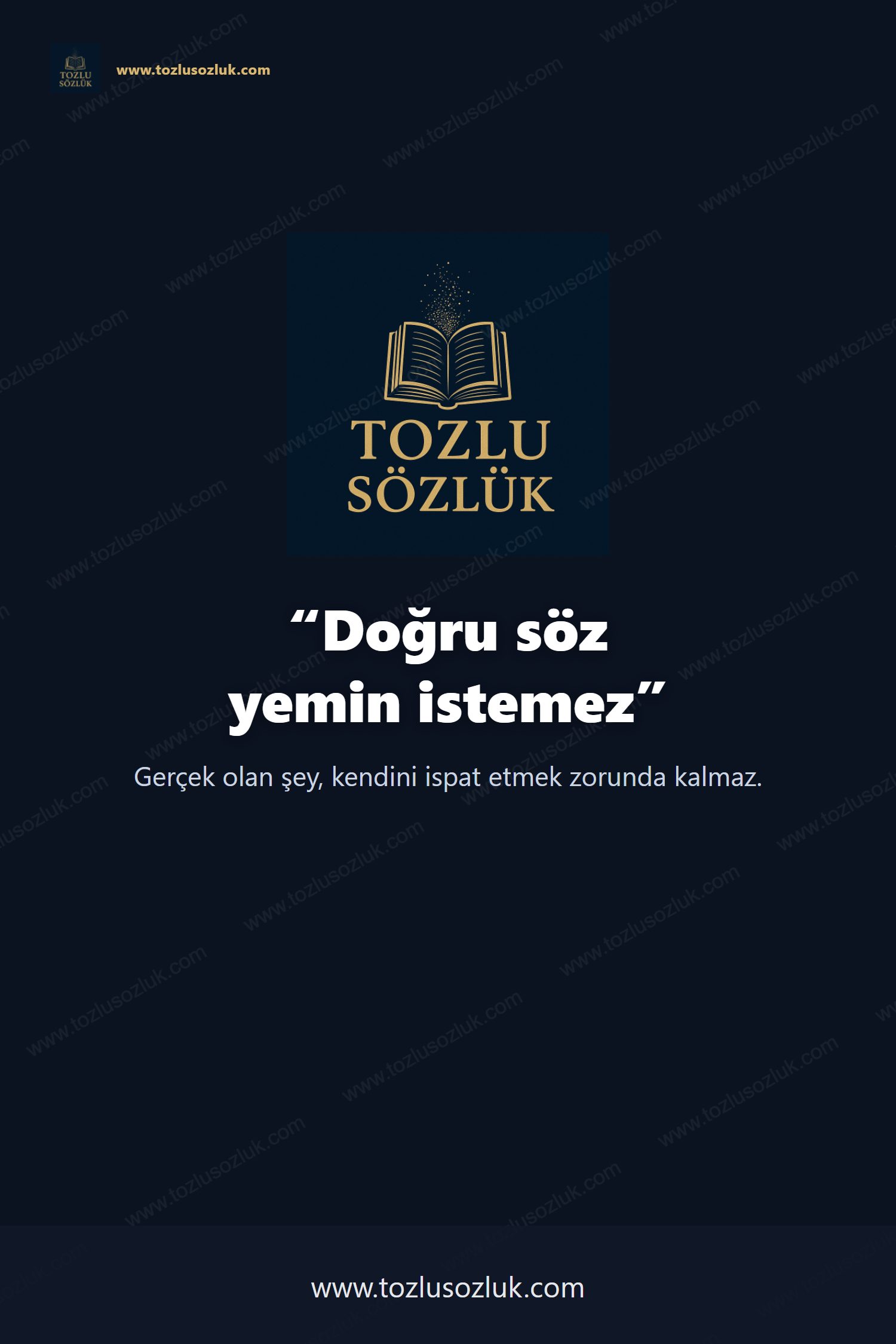 Doğru söz yemin istemez Pinterest görseli