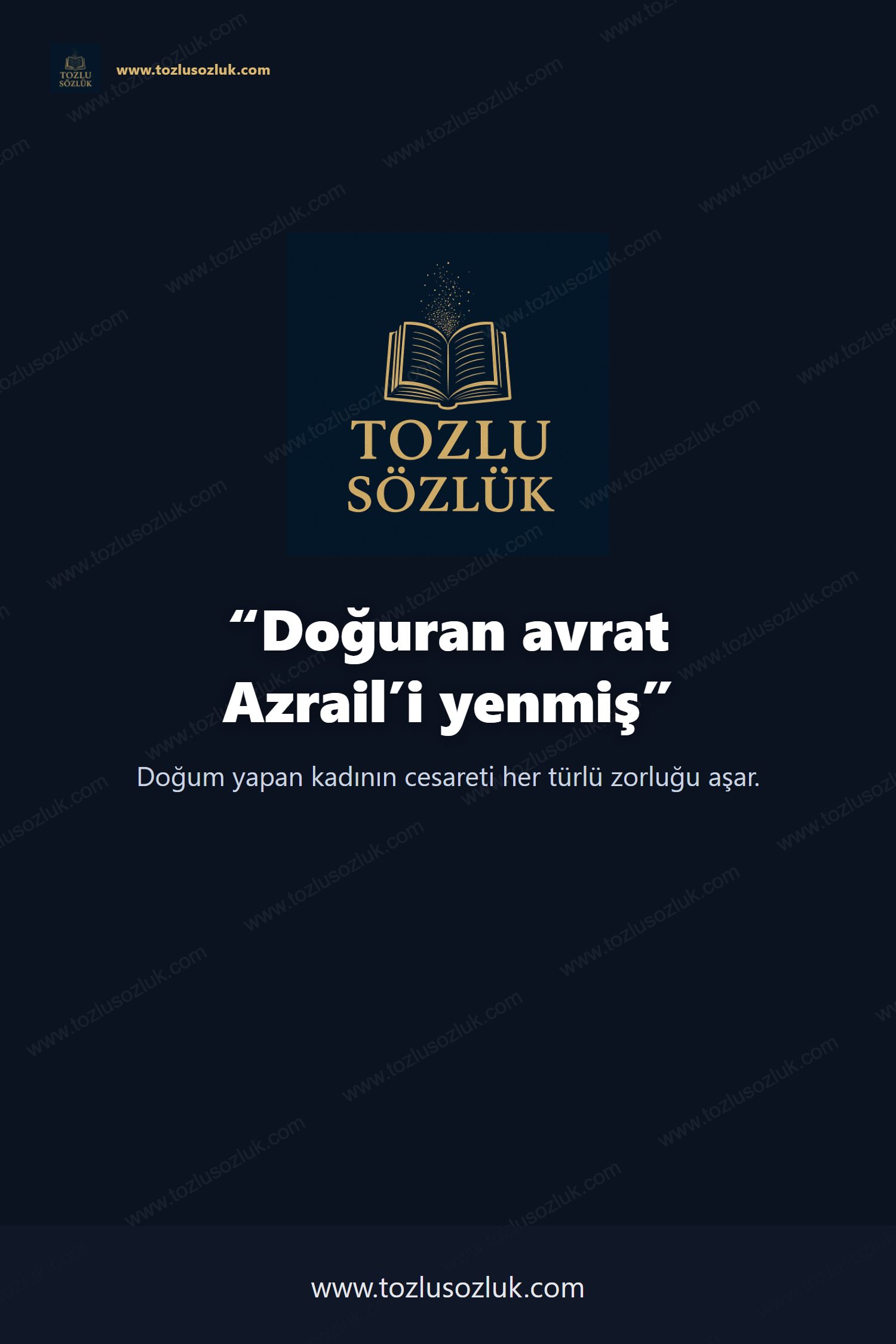 Doğuran avrat Azrail’i yenmiş Pinterest görseli