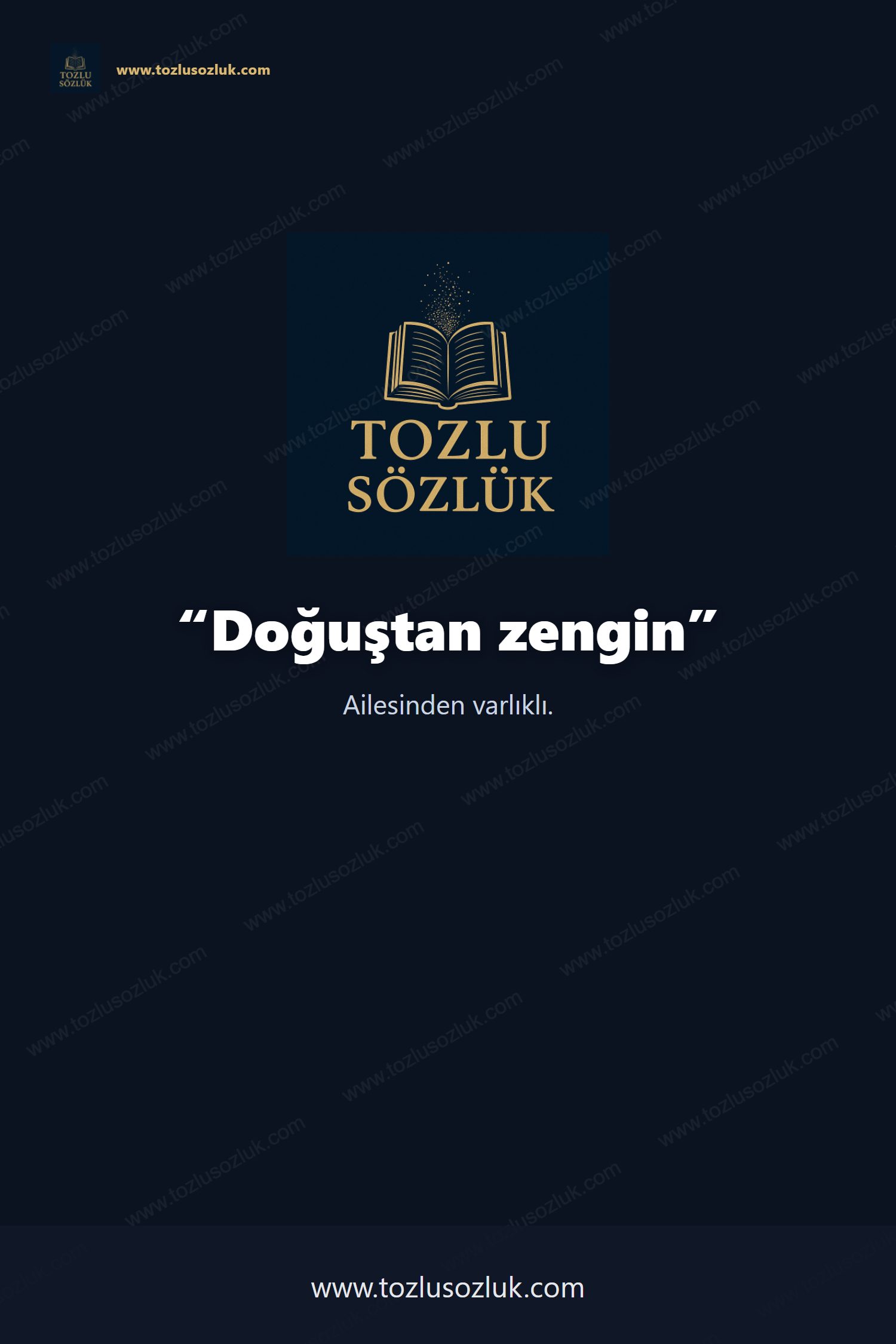 Doğuştan zengin Pinterest görseli