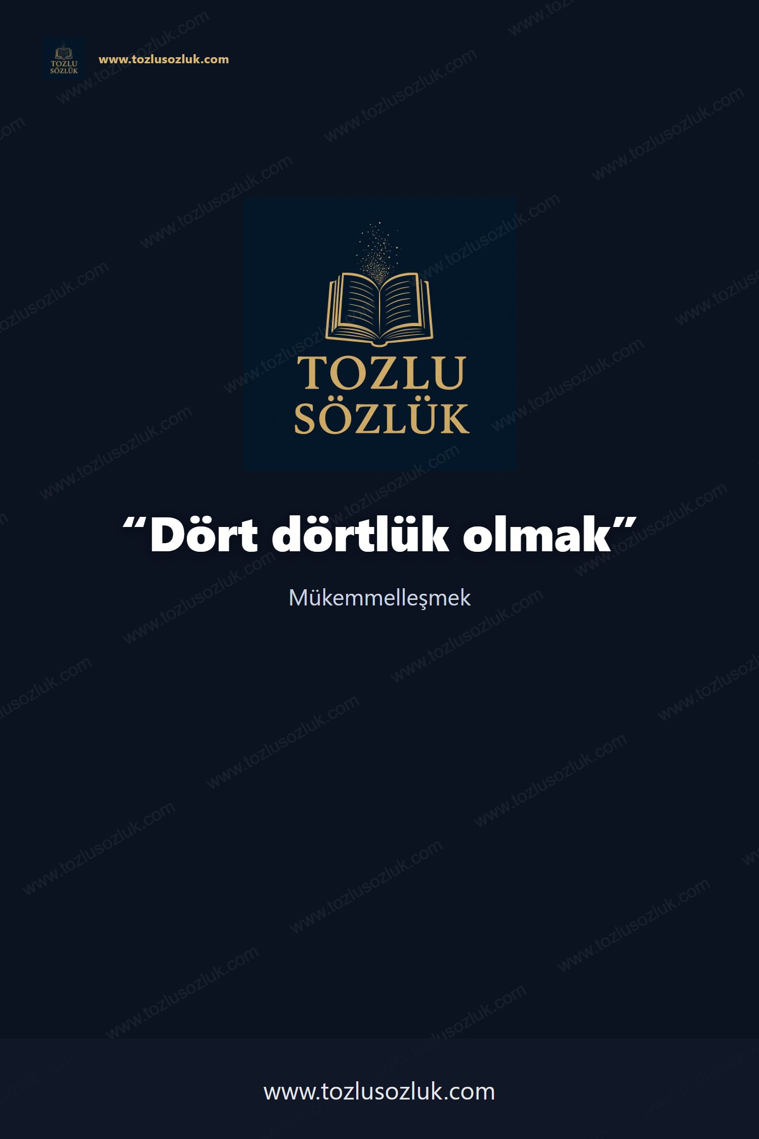 Dört dörtlük olmak Pinterest görseli