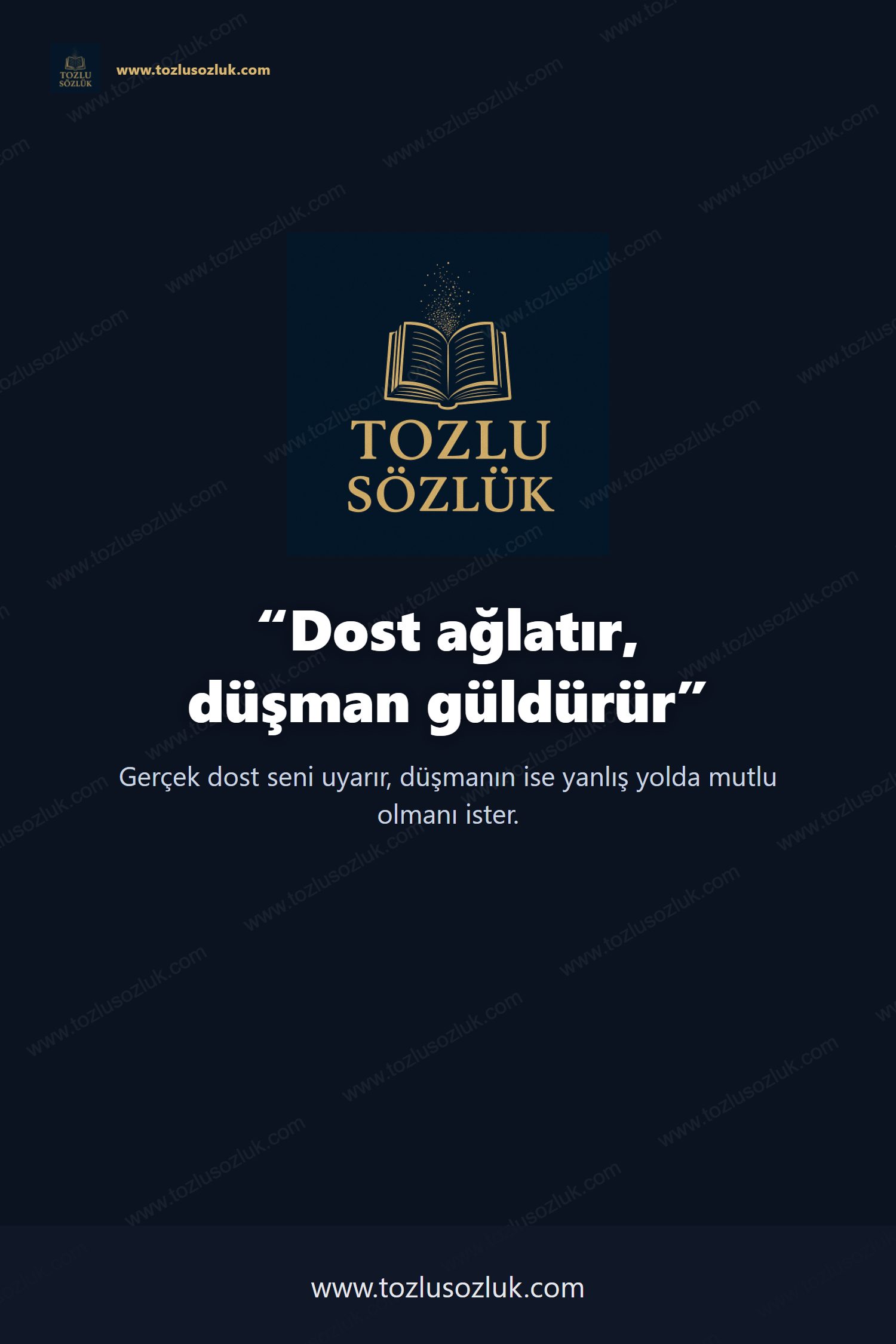 Dost ağlatır, düşman güldürür Pinterest görseli