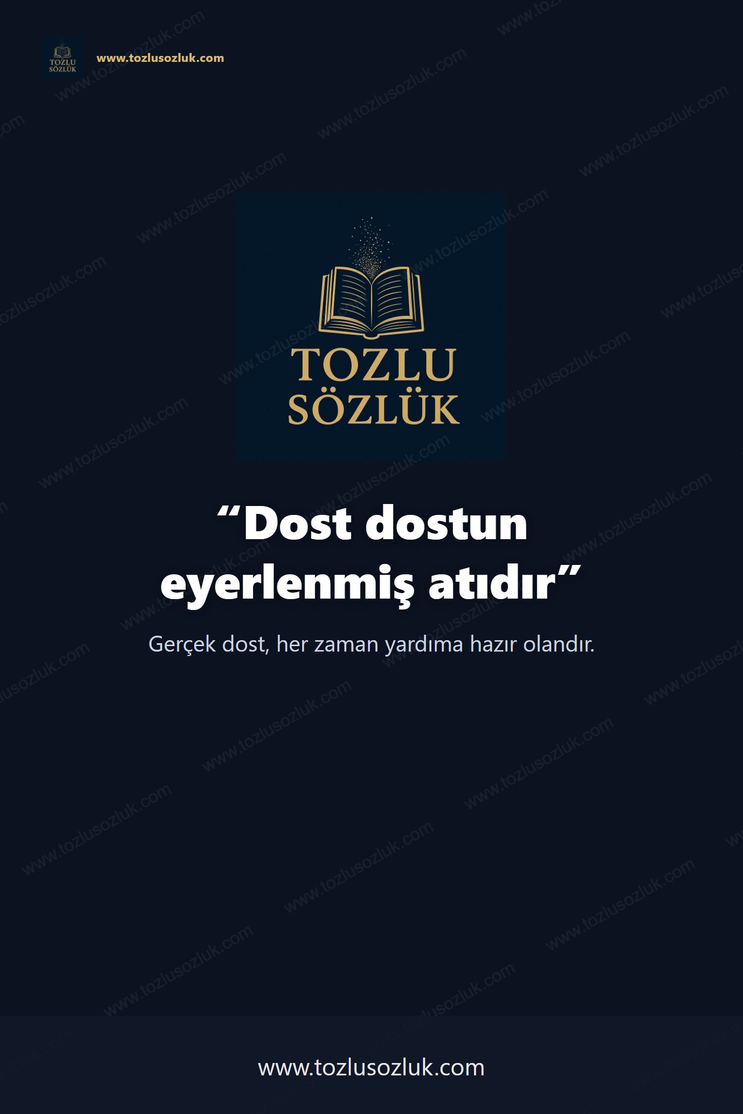 Dost dostun eyerlenmiş atıdır Pinterest görseli