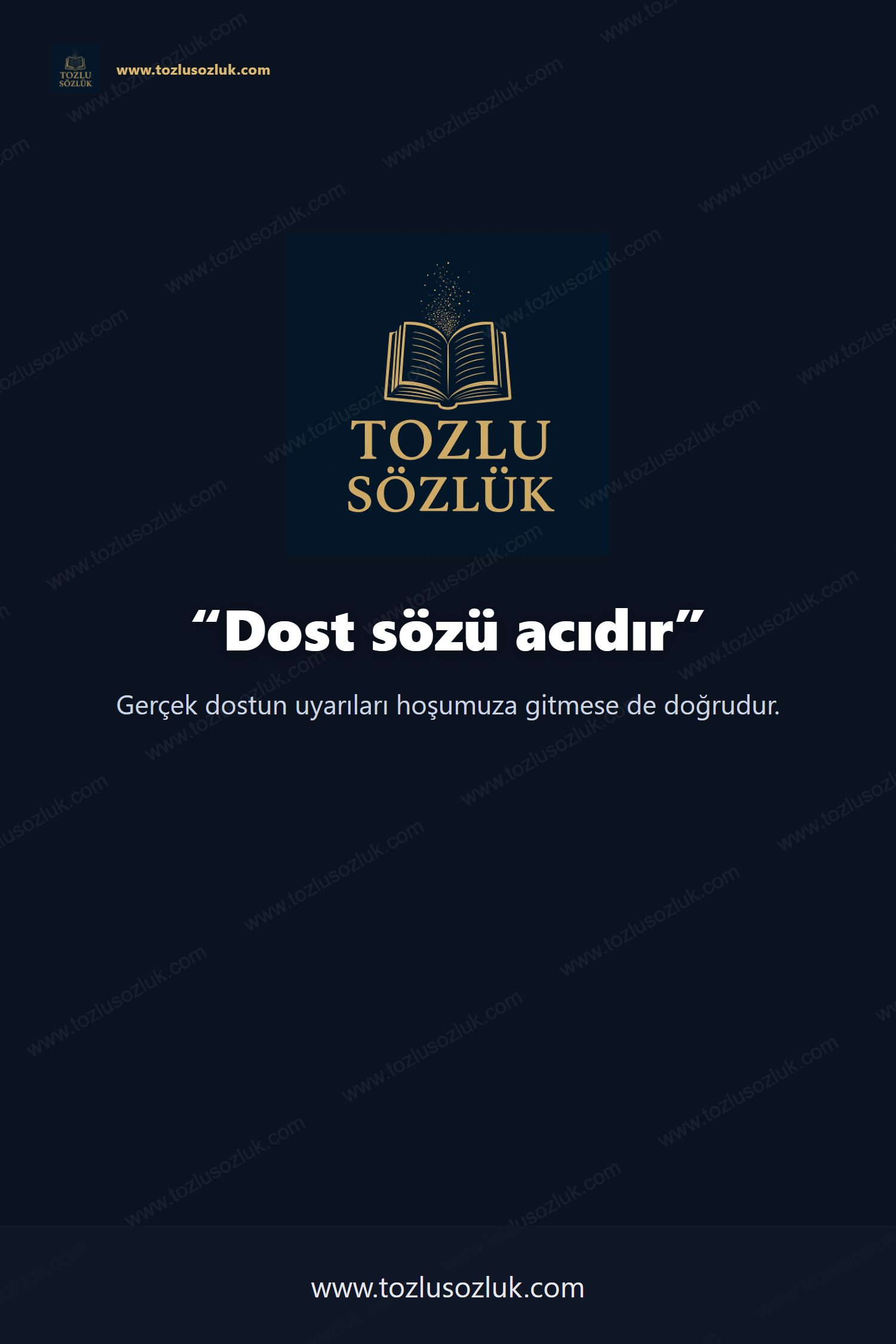 Dost sözü acıdır Pinterest görseli