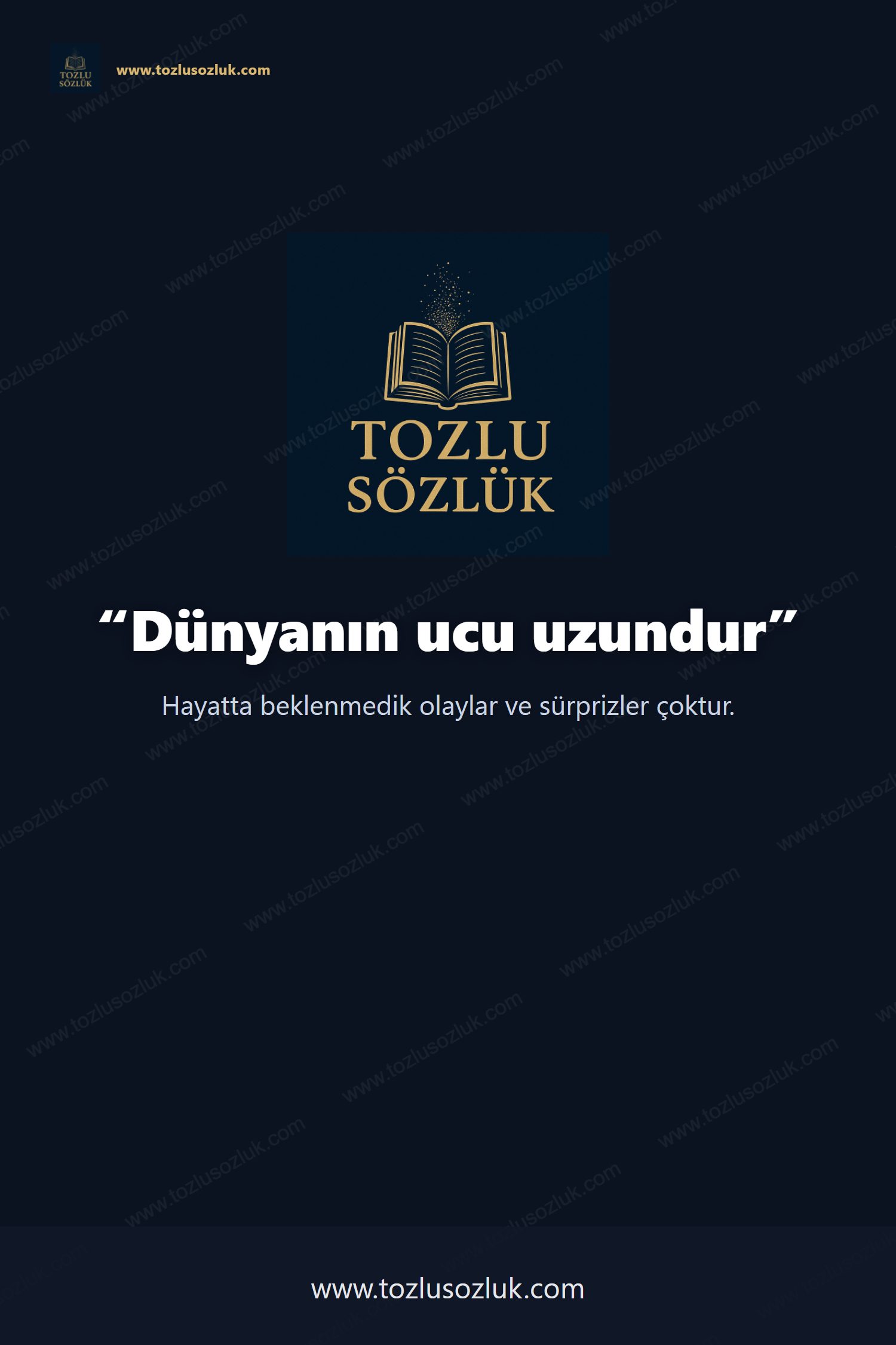 Dünyanın ucu uzundur Pinterest görseli