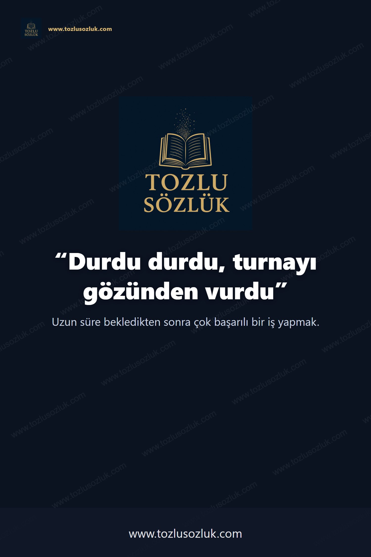 Durdu durdu, turnayı gözünden vurdu Pinterest görseli