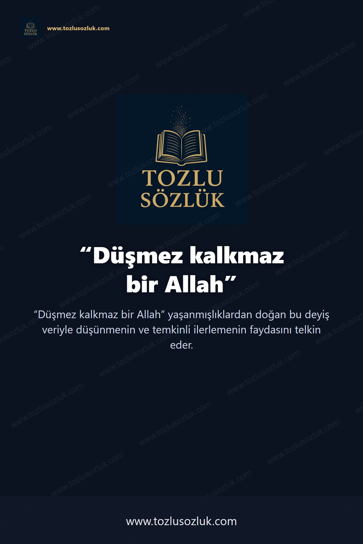 Düşmez kalkmaz bir Allah Pinterest görseli