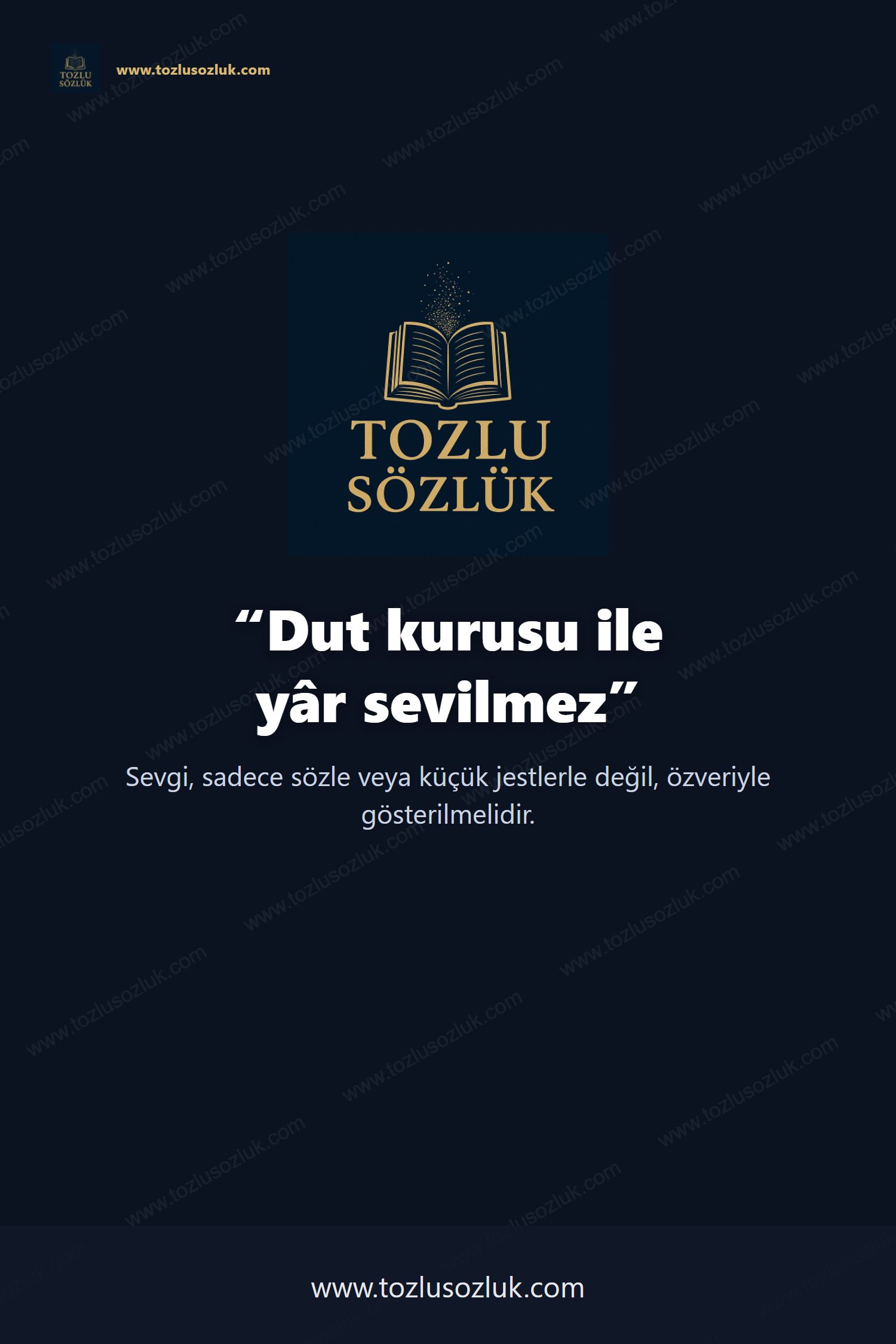 Dut kurusu ile yâr sevilmez Pinterest görseli