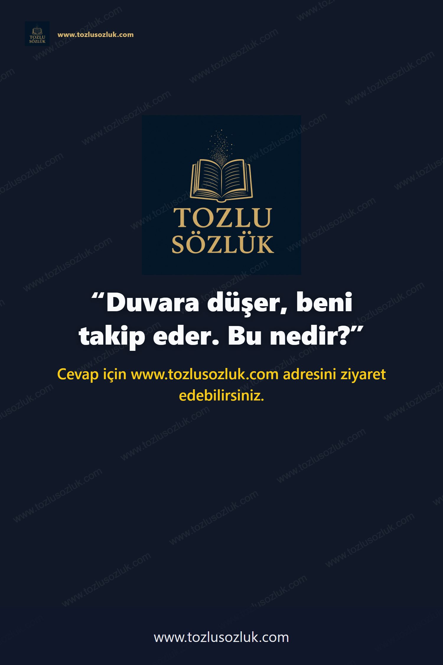 Duvara düşer, beni takip eder. Bu nedir? Pinterest görseli