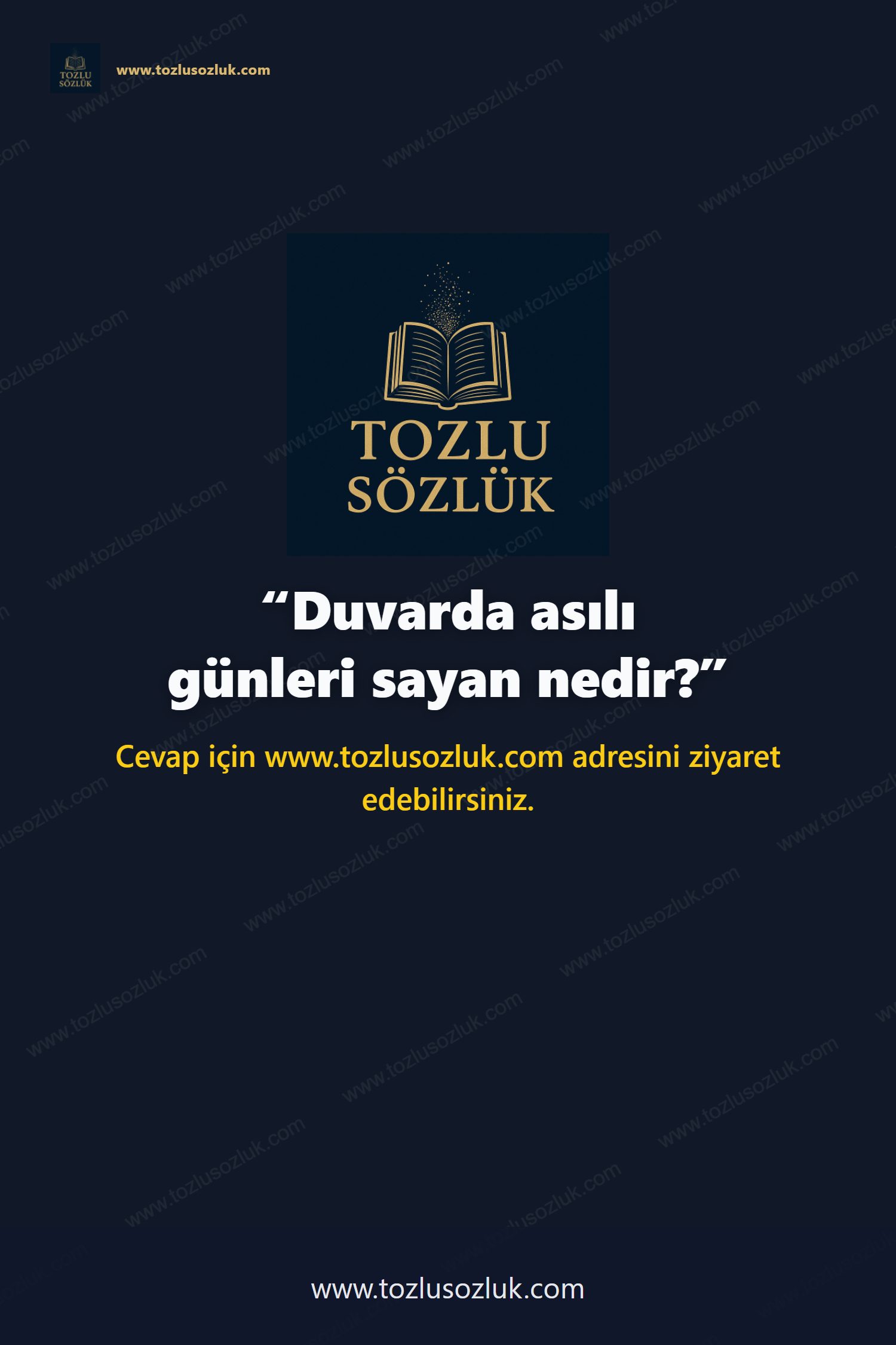Duvarda asılı günleri sayan nedir? Pinterest görseli