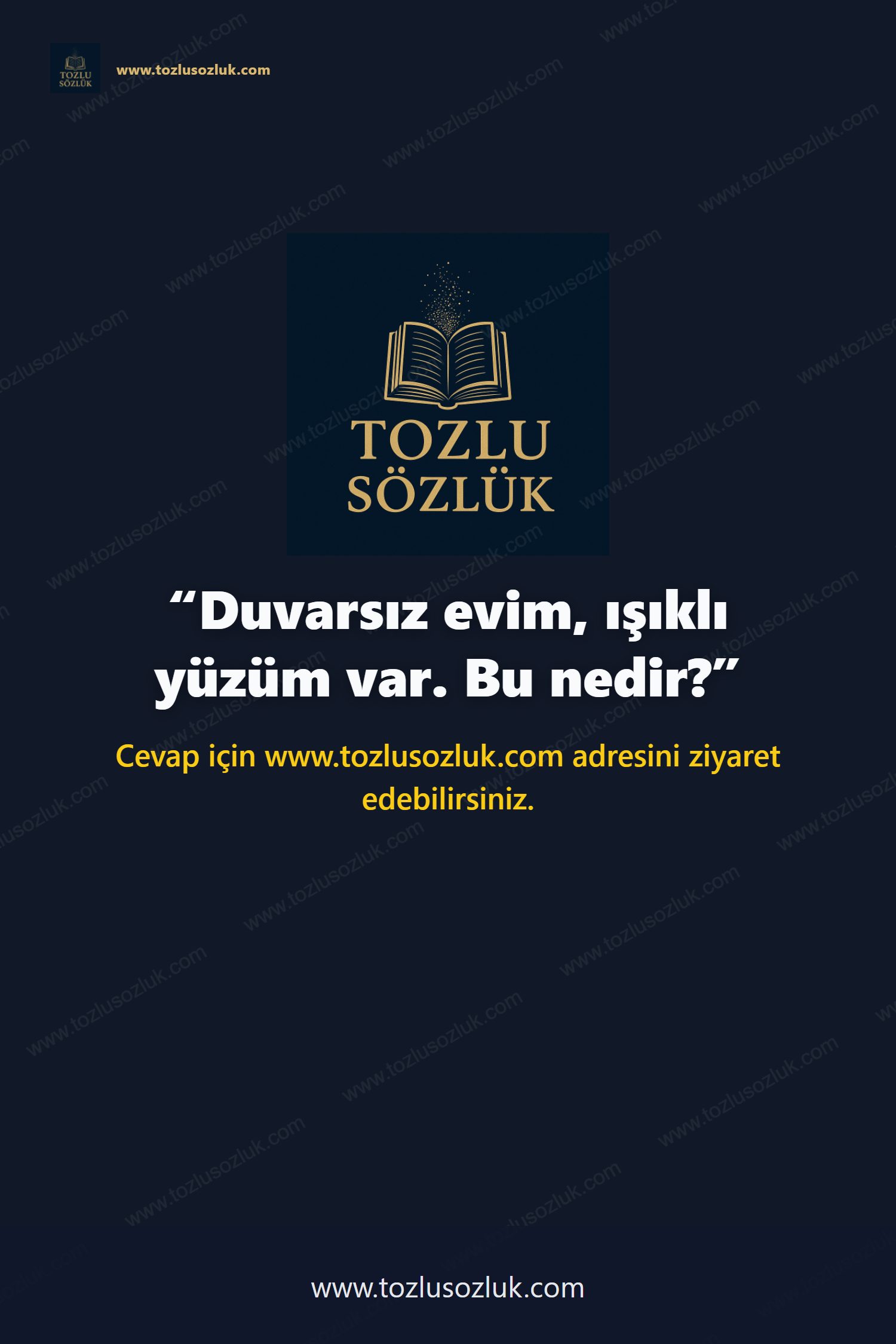 Duvarsız evim, ışıklı yüzüm var. Bu nedir? Pinterest görseli