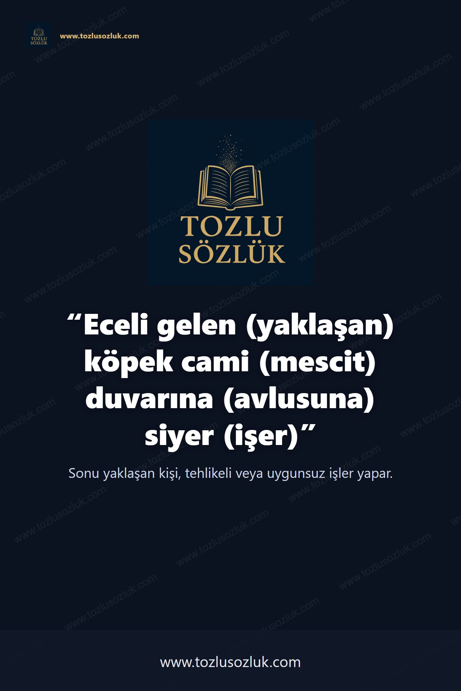 Eceli gelen (yaklaşan) köpek cami (mescit) duvarına (avlusuna) siyer (işer) Pinterest görseli