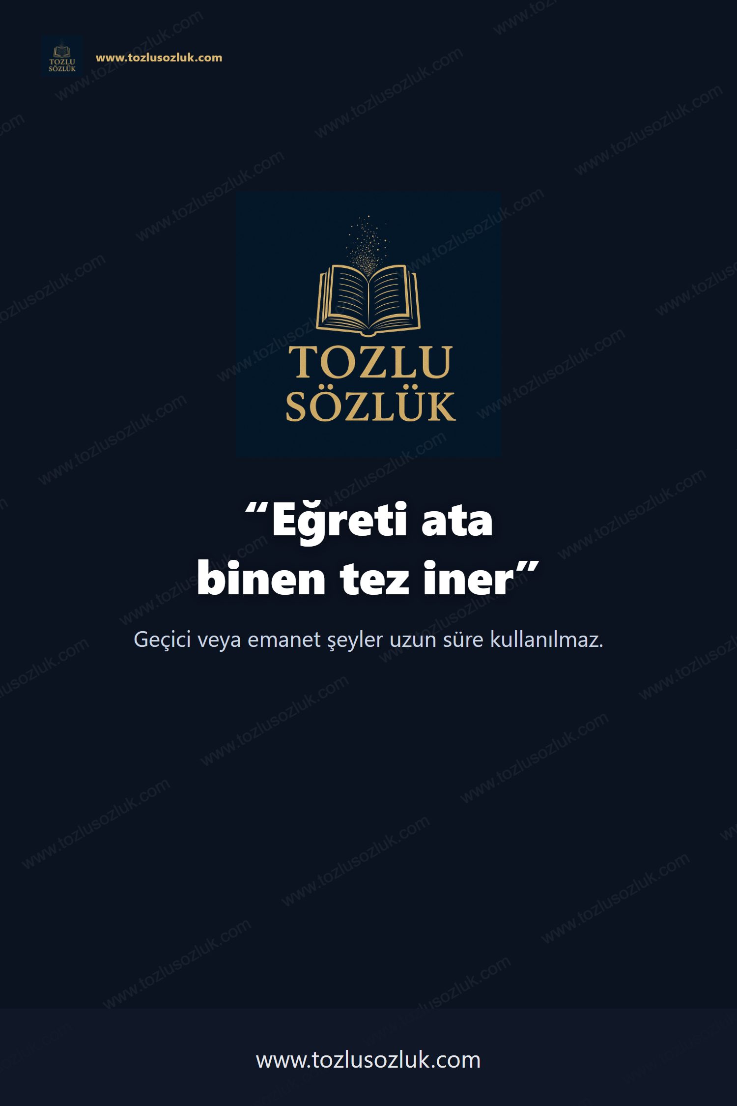 Eğreti ata binen tez iner Pinterest görseli