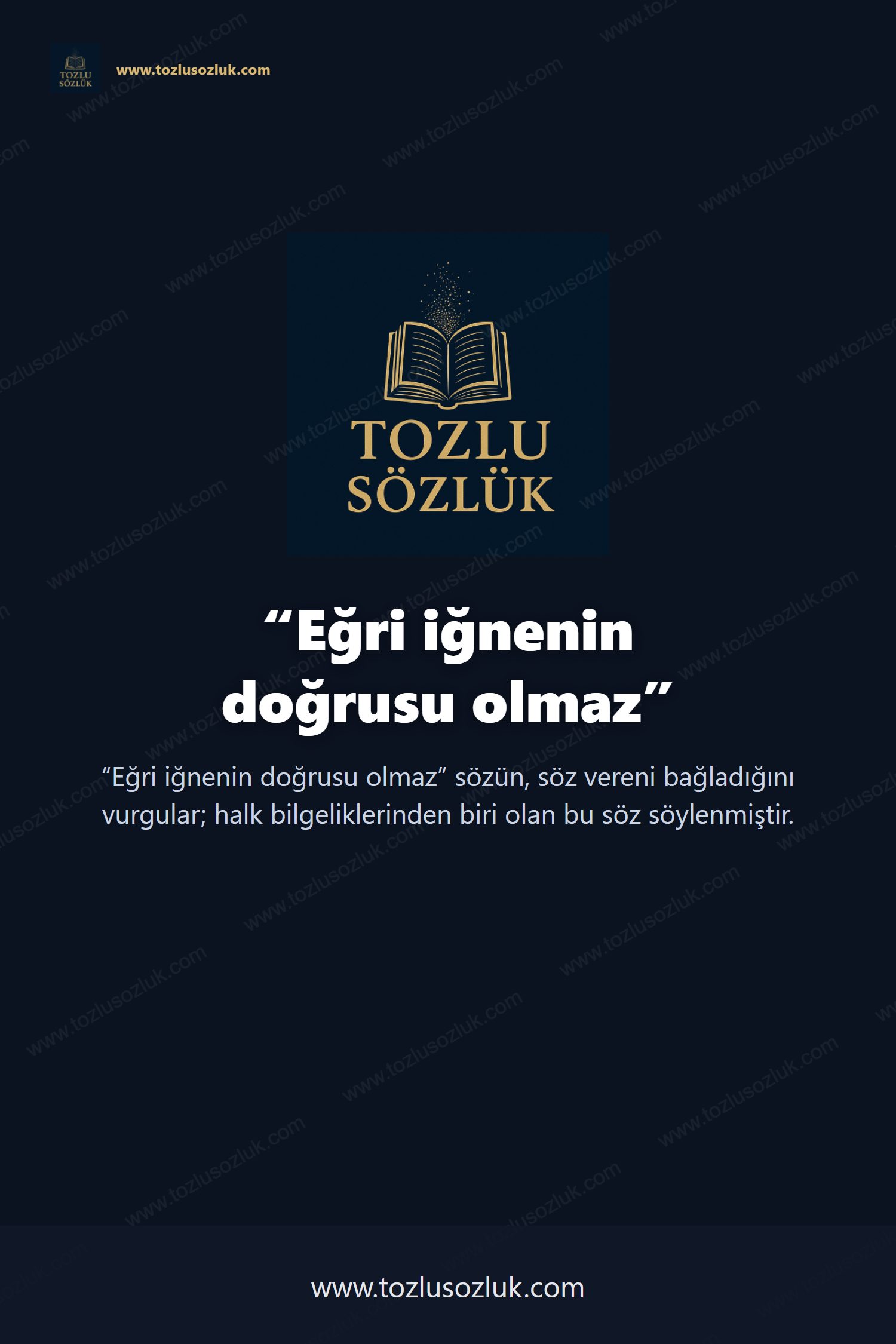 Eğri iğnenin doğrusu olmaz Pinterest görseli