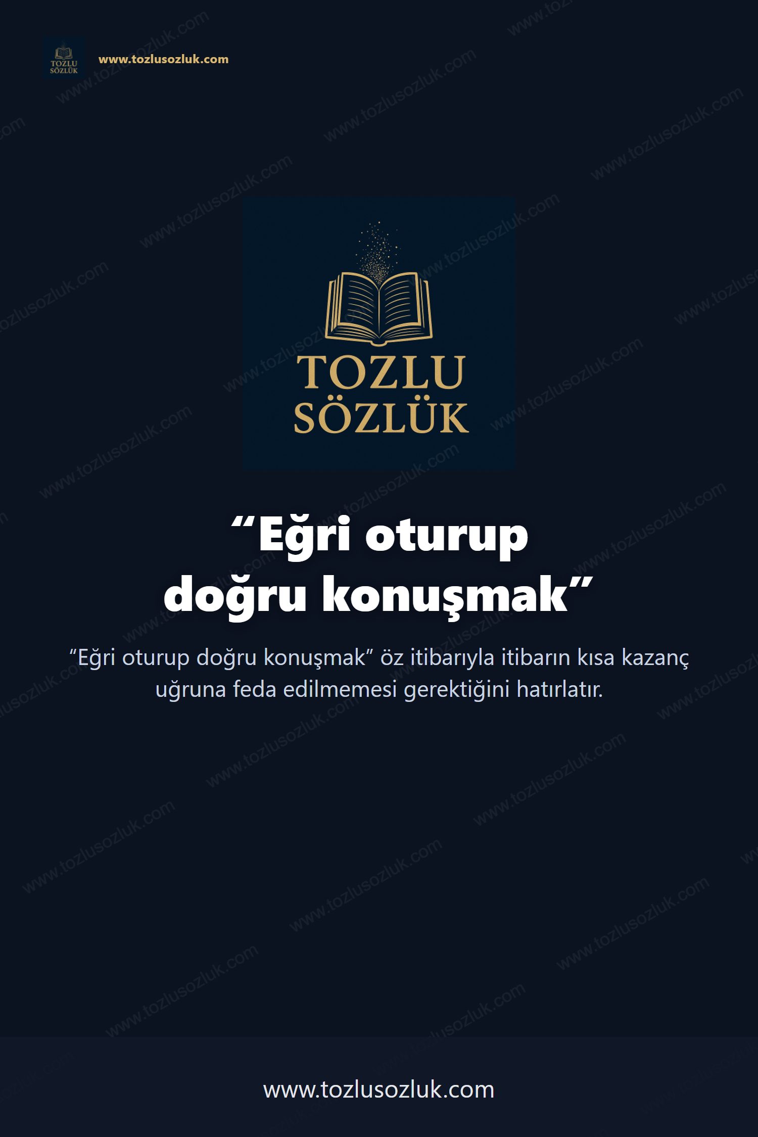Eğri oturup doğru konuşmak Pinterest görseli
