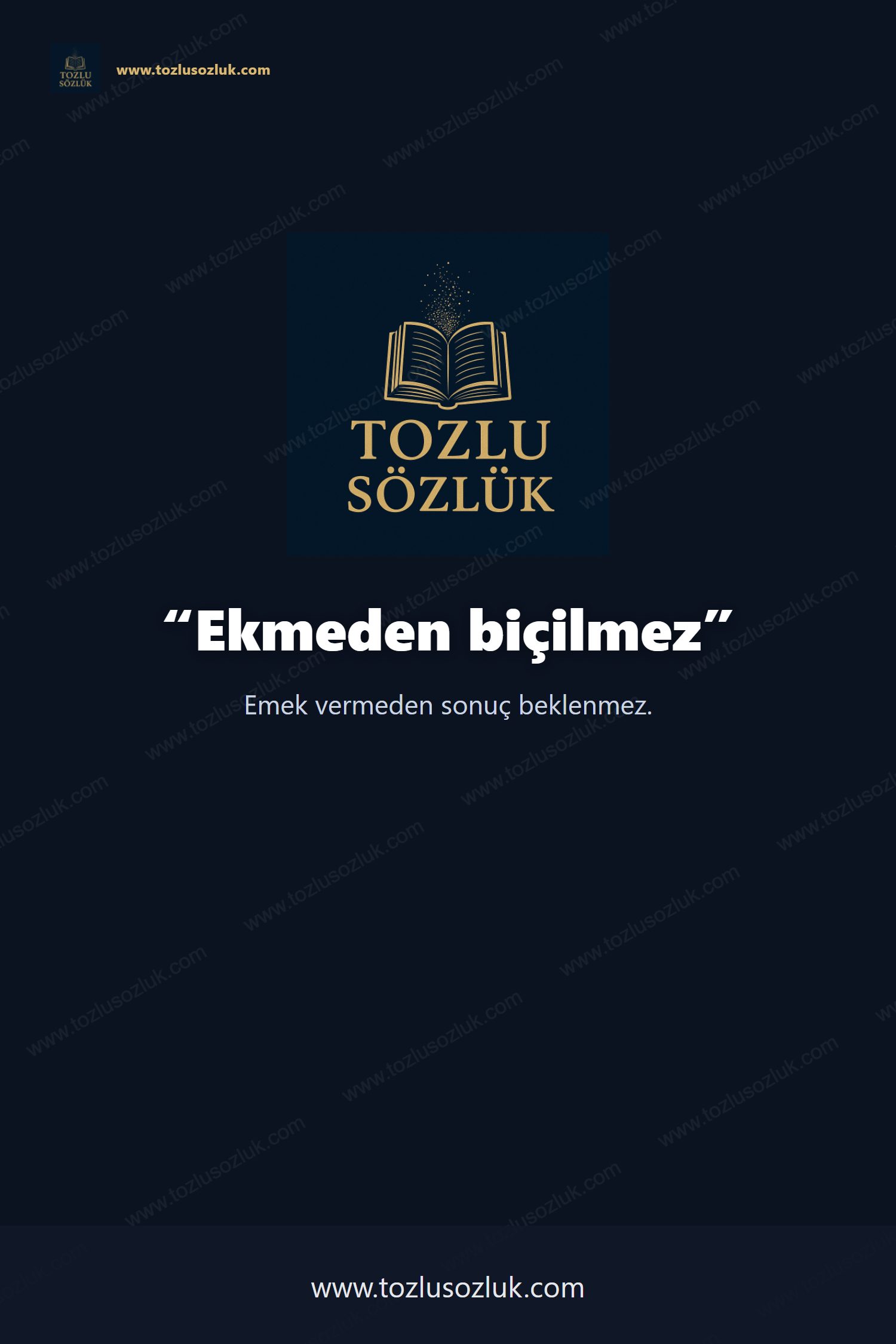 Ekmeden biçilmez Pinterest görseli