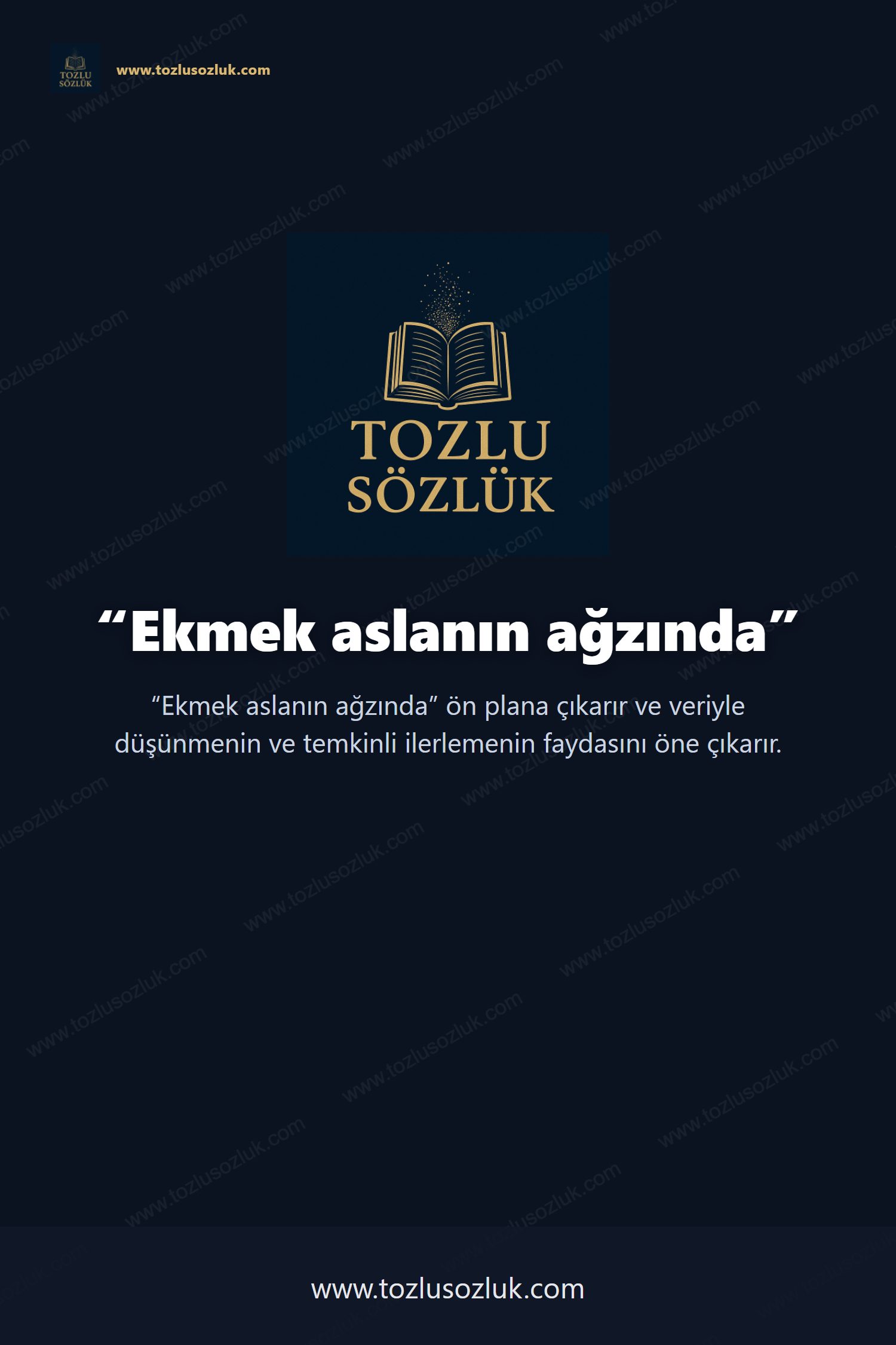 Ekmek aslanın ağzında Pinterest görseli