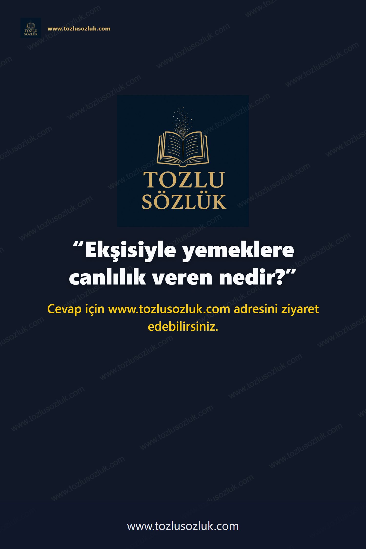 Ekşisiyle yemeklere canlılık veren nedir? Pinterest görseli