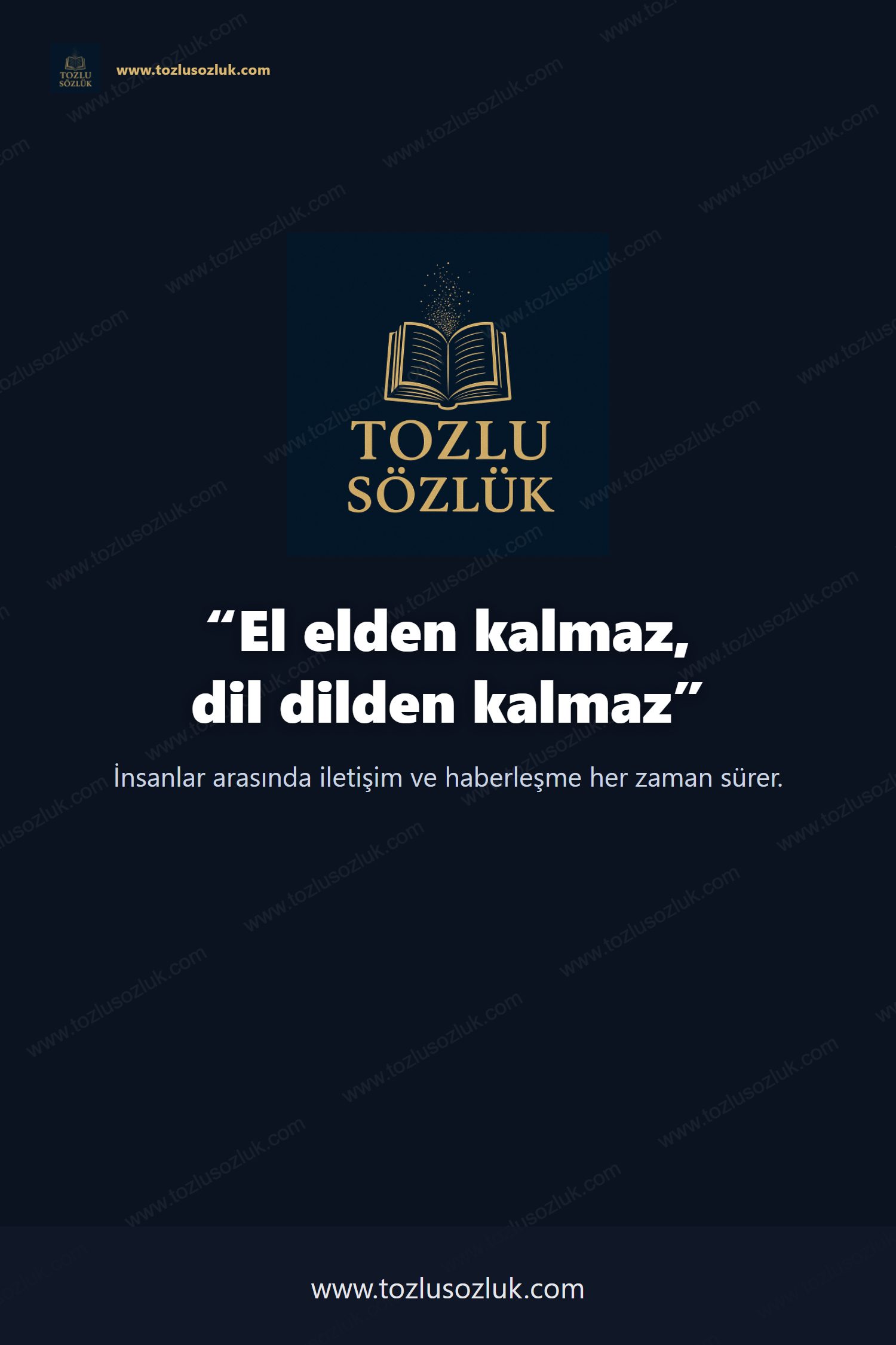 El elden kalmaz, dil dilden kalmaz Pinterest görseli