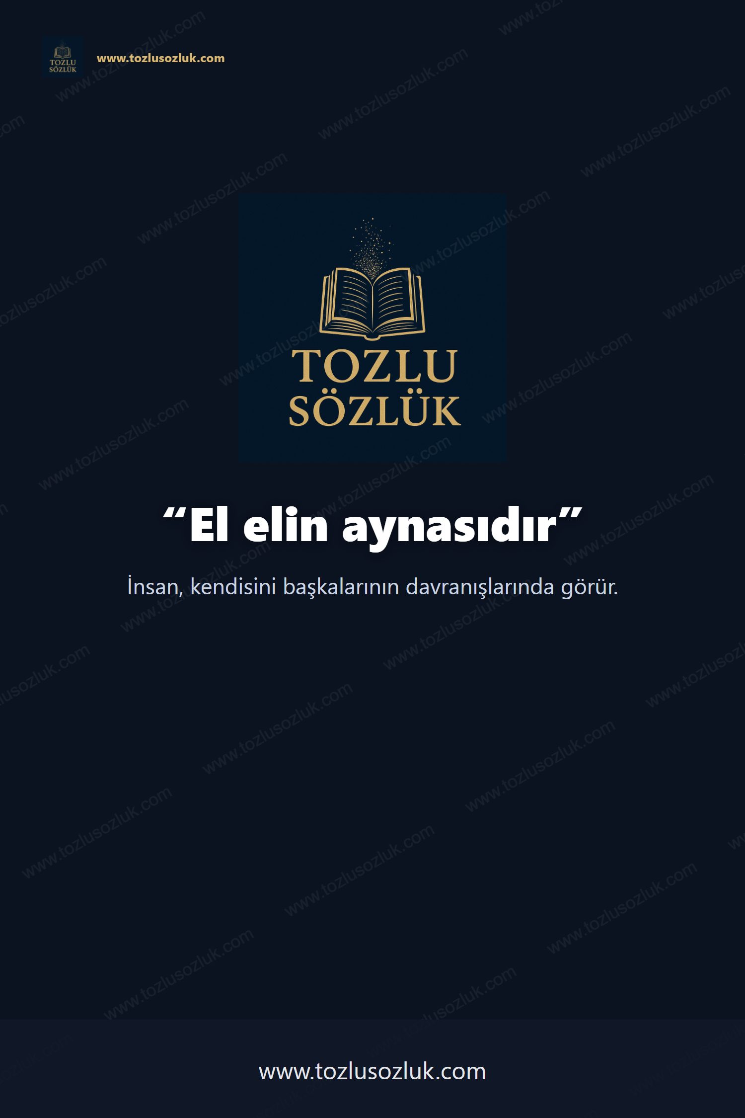 El elin aynasıdır Pinterest görseli