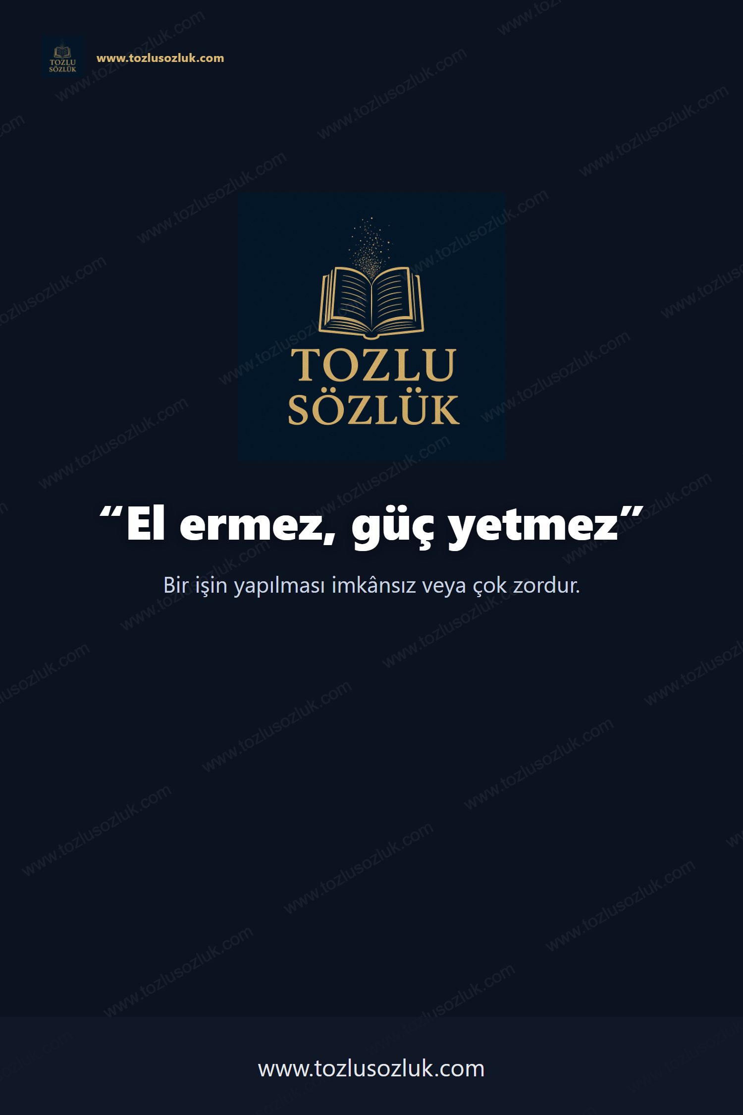 El ermez, güç yetmez Pinterest görseli