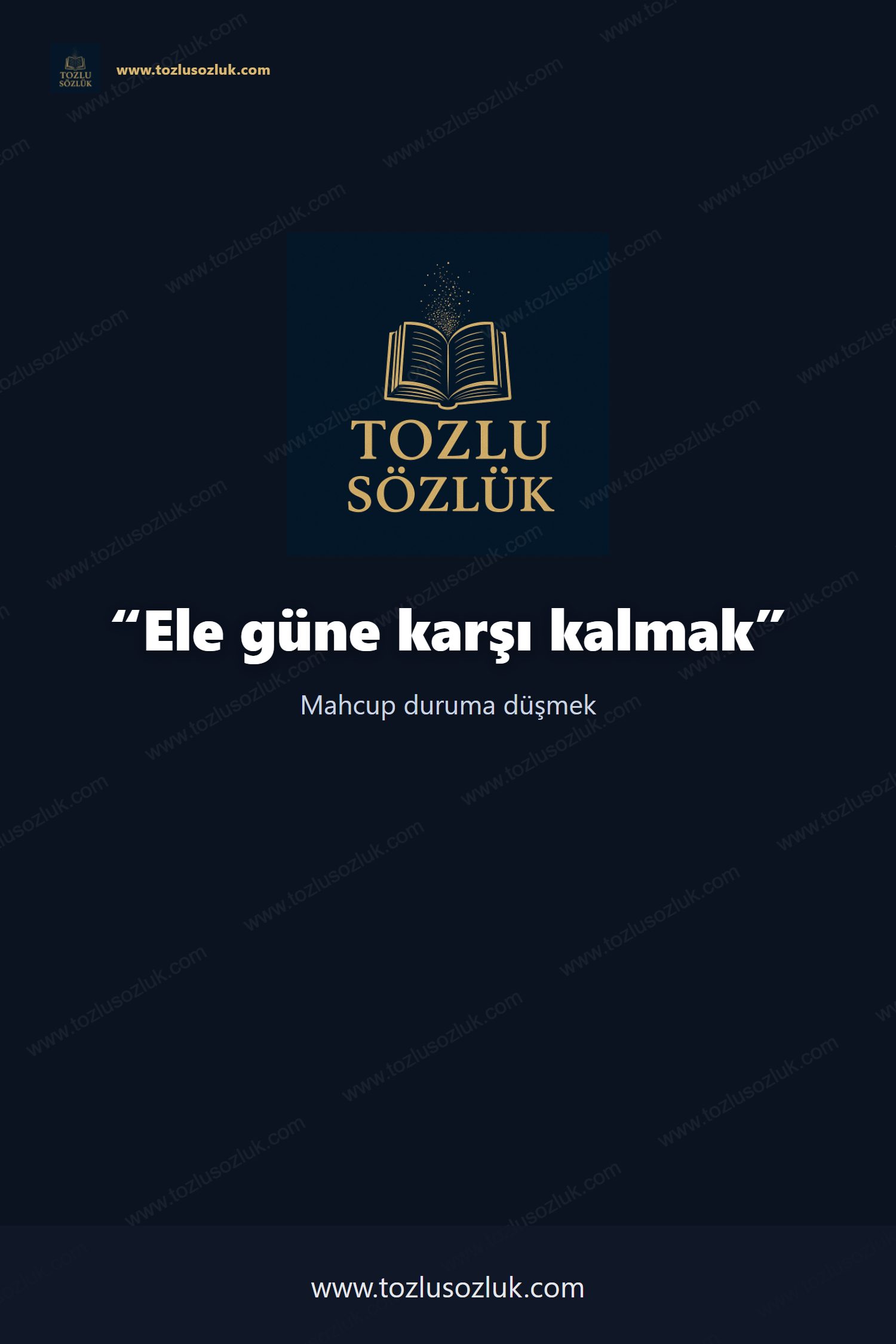 Ele güne karşı kalmak Pinterest görseli