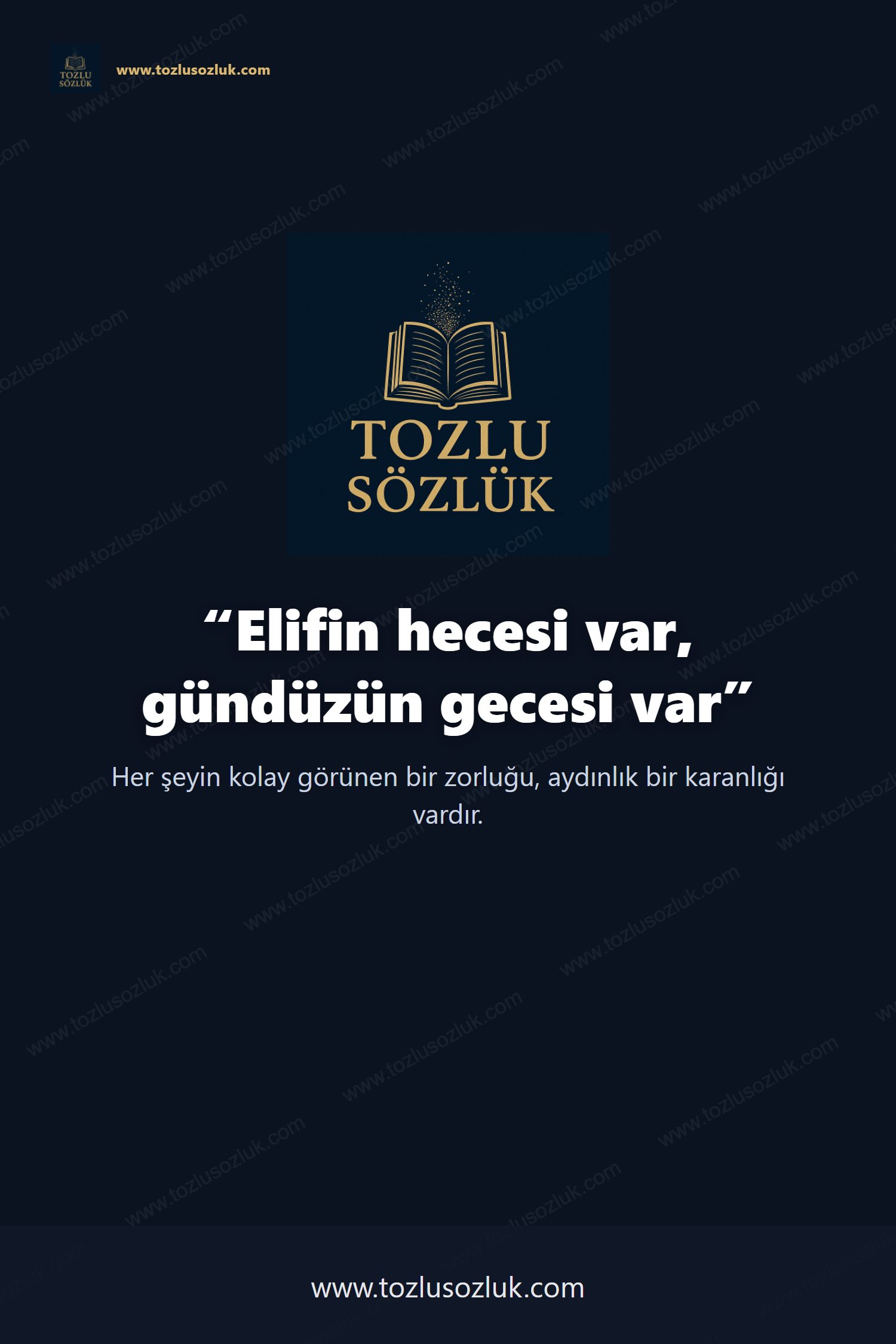 Elifin hecesi var, gündüzün gecesi var Pinterest görseli