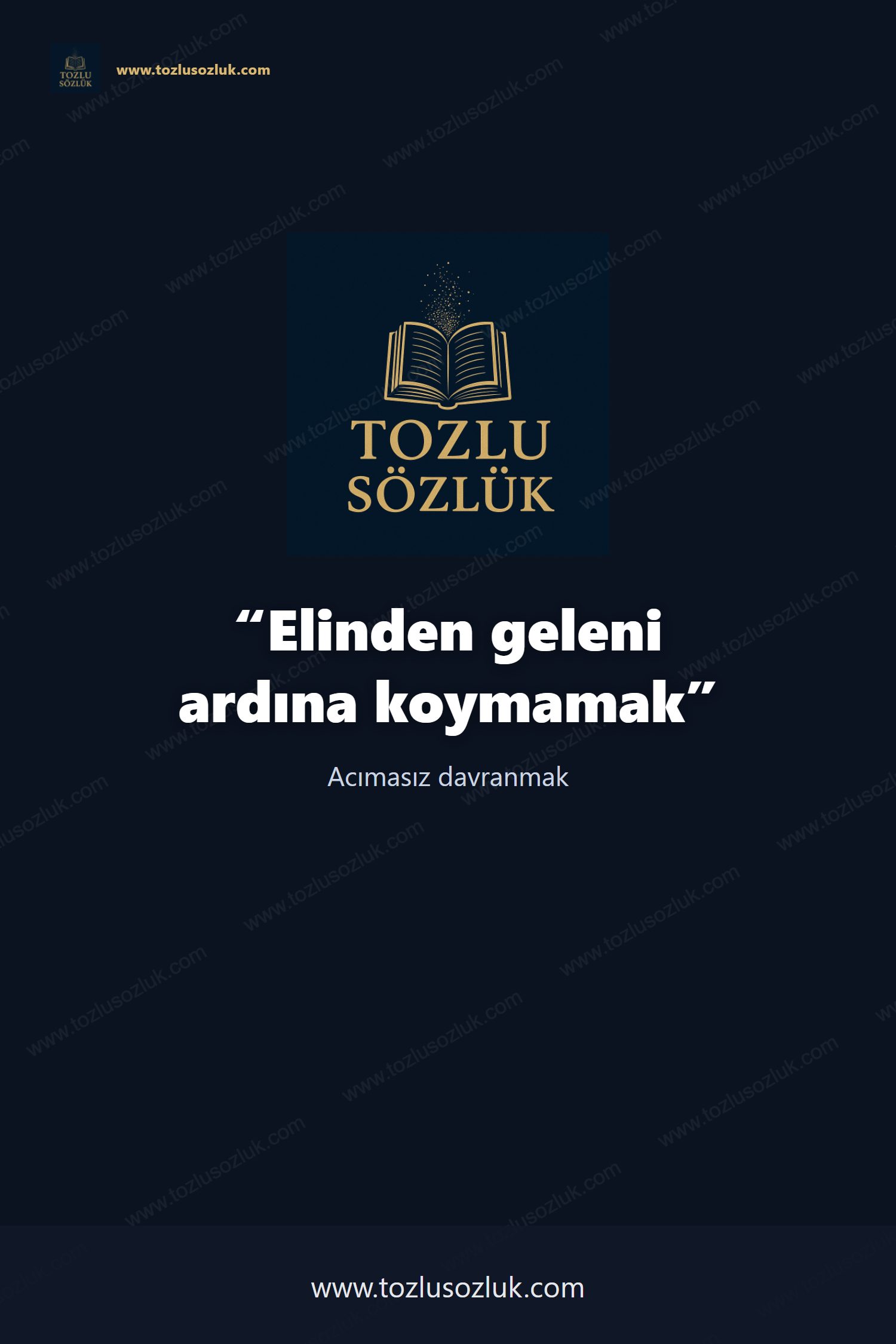Elinden geleni ardına koymamak Pinterest görseli