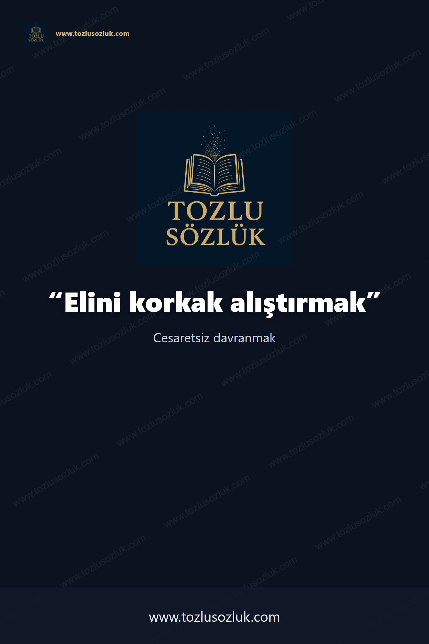 Elini korkak alıştırmak Pinterest görseli