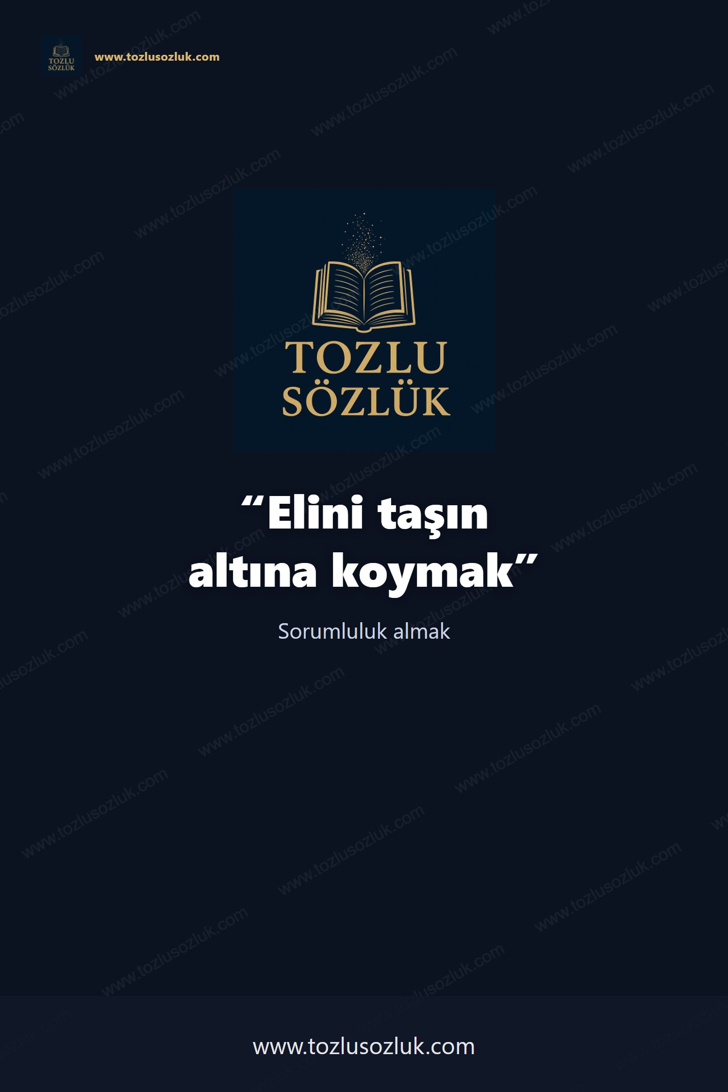 Elini taşın altına koymak Pinterest görseli