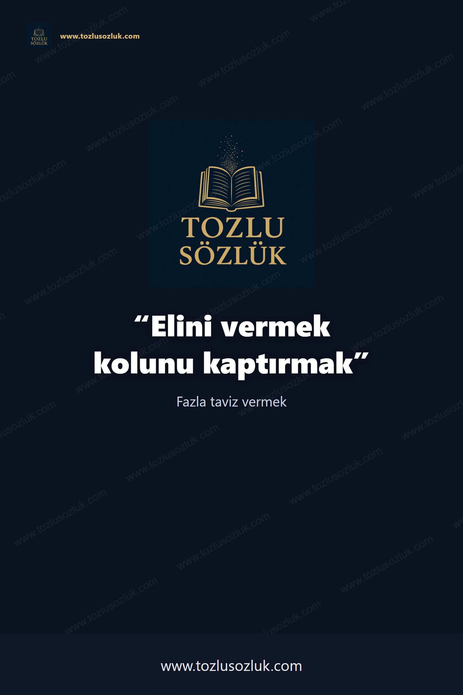 Elini vermek kolunu kaptırmak Pinterest görseli