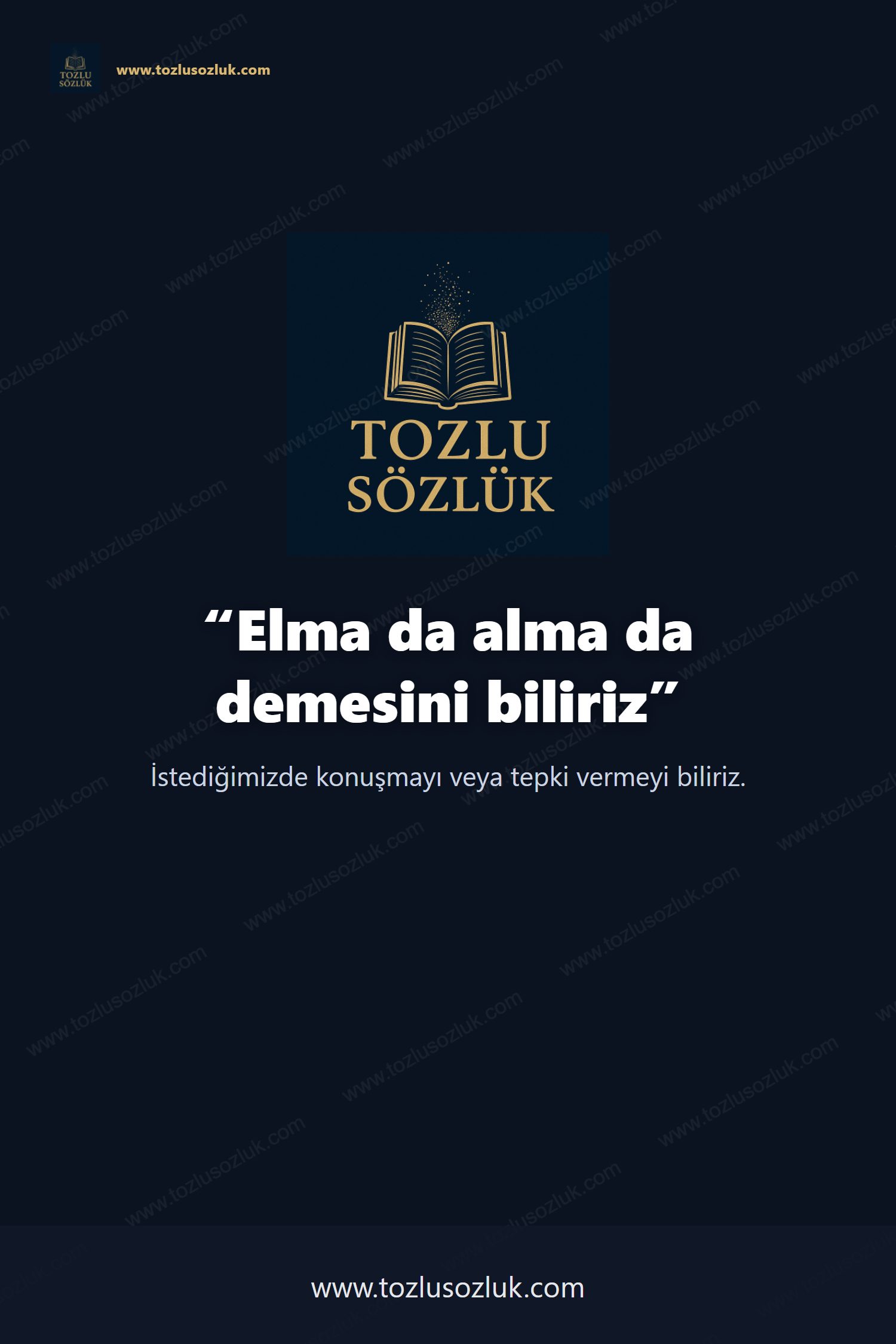 Elma da alma da demesini biliriz Pinterest görseli