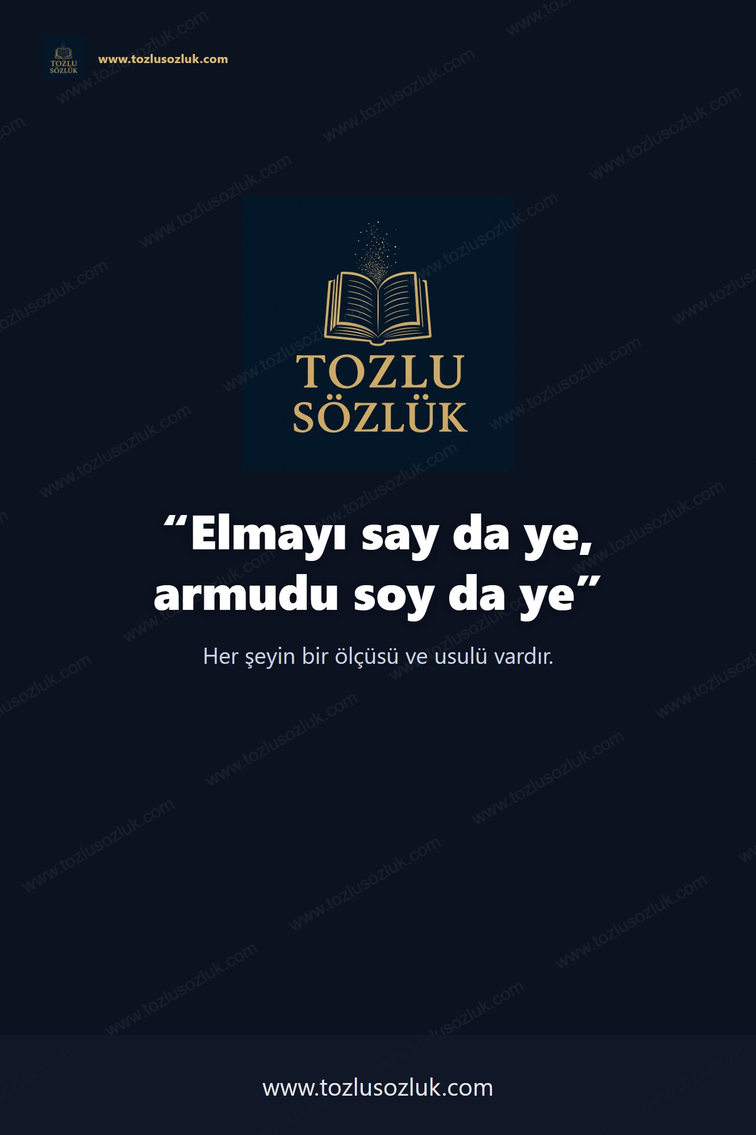 Elmayı say da ye, armudu soy da ye Pinterest görseli