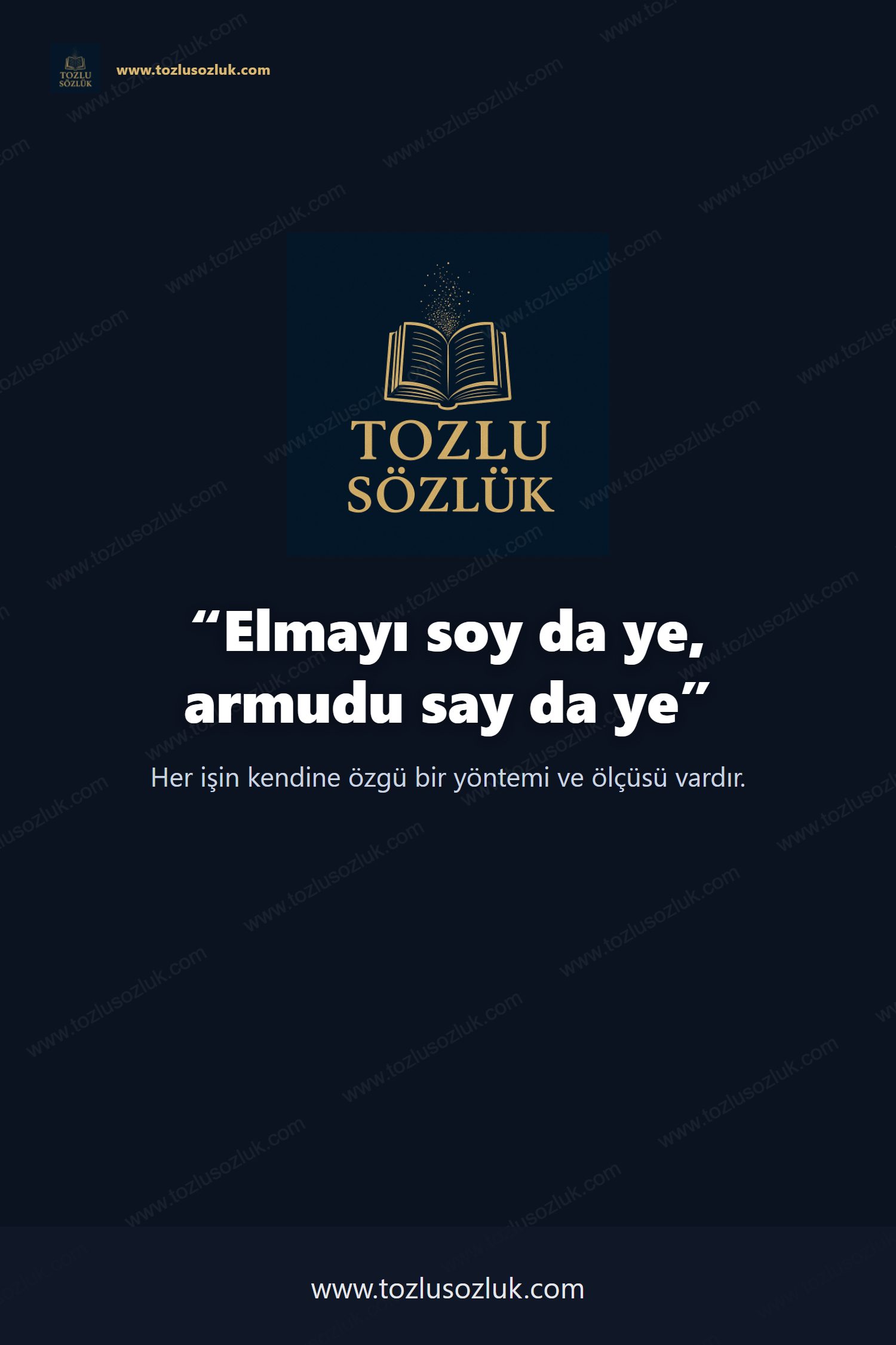 Elmayı soy da ye, armudu say da ye Pinterest görseli