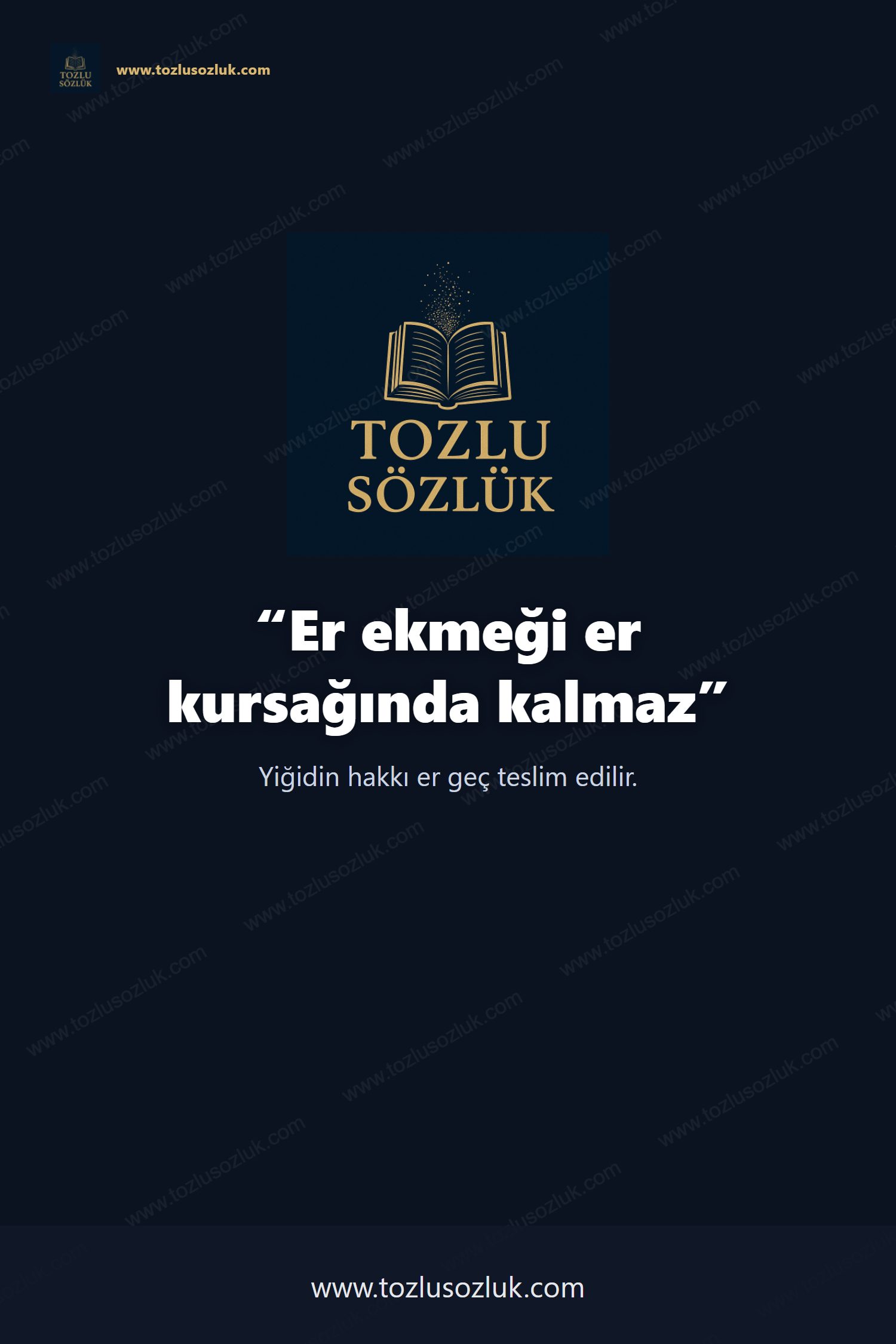 Er ekmeği er kursağında kalmaz Pinterest görseli