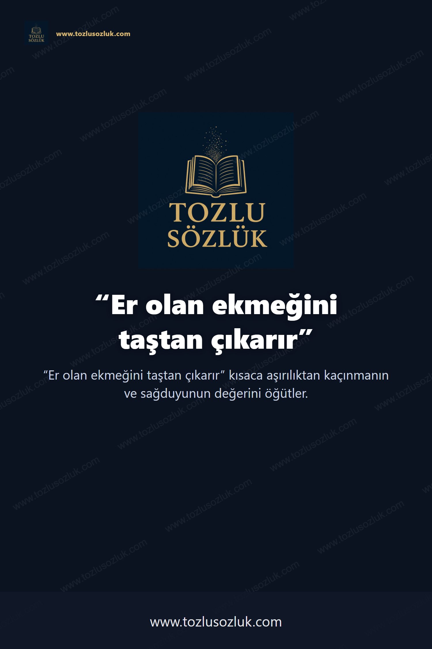 Er olan ekmeğini taştan çıkarır Pinterest görseli