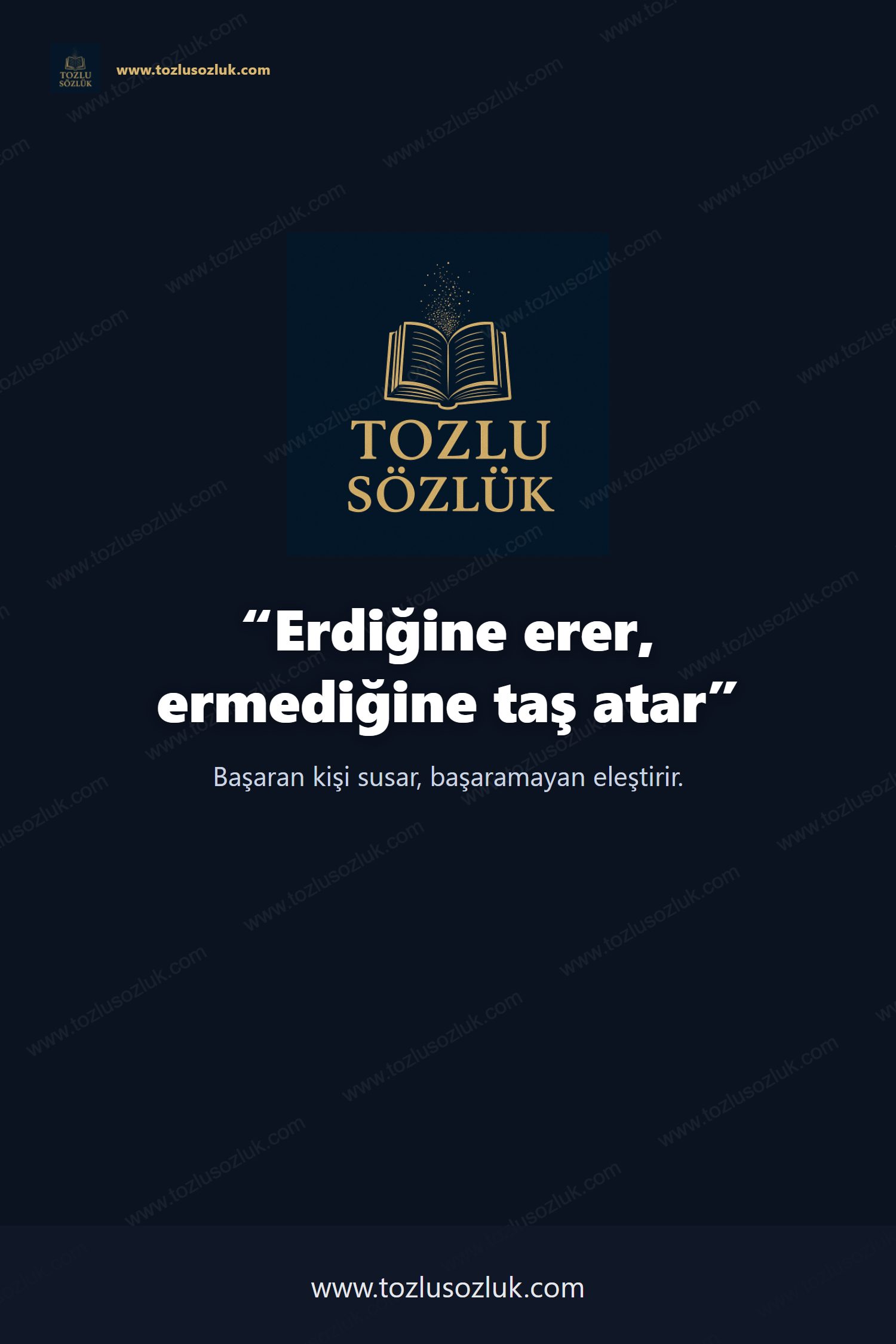 Erdiğine erer, ermediğine taş atar Pinterest görseli